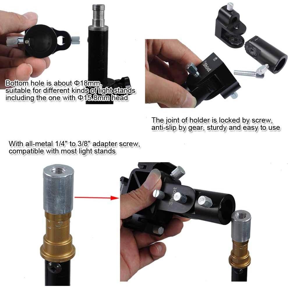 Soporte de Flash Universal iShoot IS-ST-DZ con Montura Tri-hot Shoe