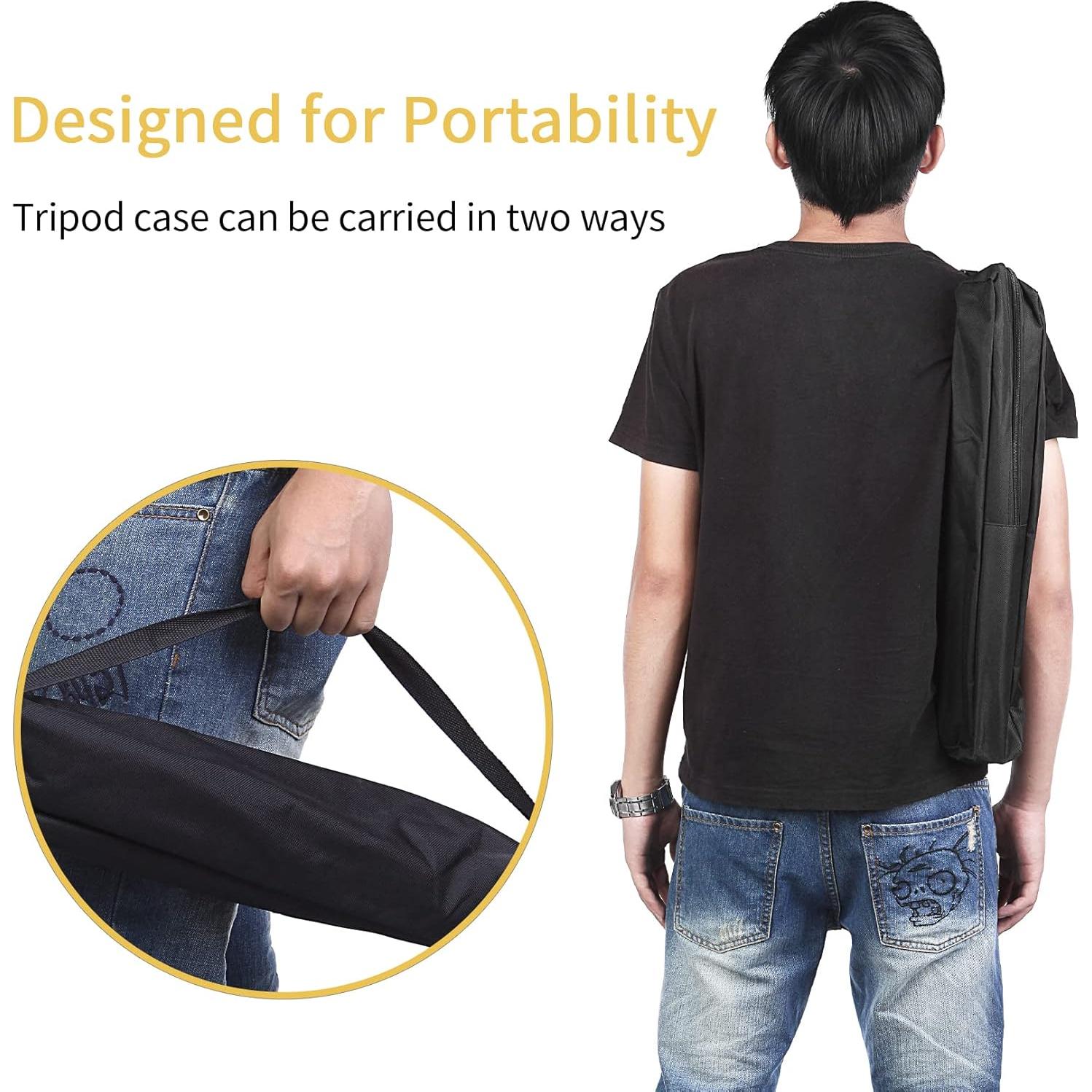 Meking 23.6in Carrying Case Bag with Strap for Light Stand Tripod Monopod Photography Photo Studio