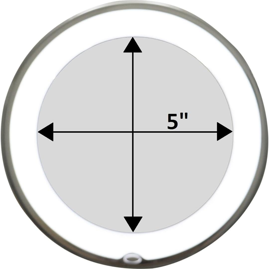 Espejo de Maquillaje LED JiBen 10X con Ventosa y Luz Difusa