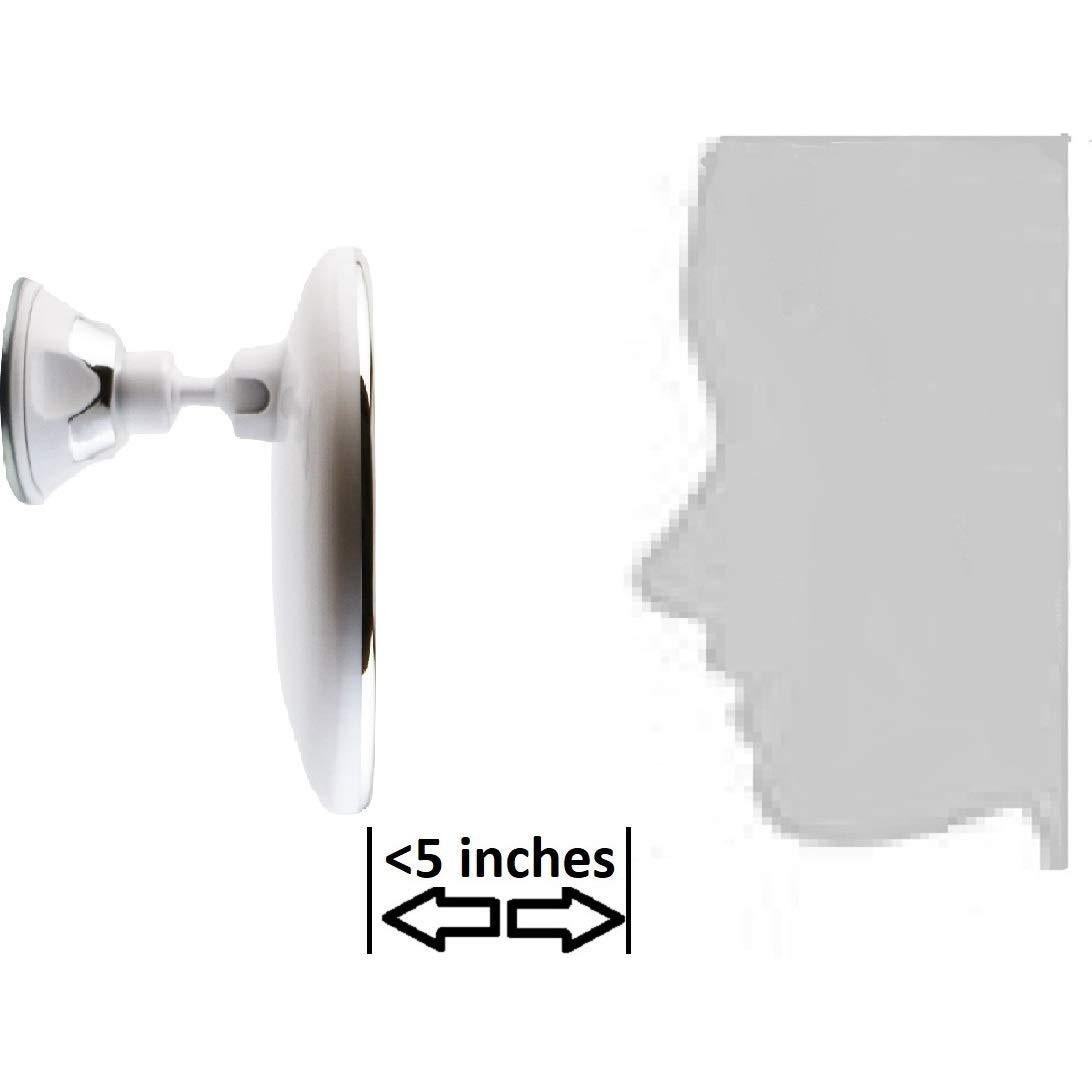 Espejo de Maquillaje LED JiBen 10X con Ventosa y Luz Difusa