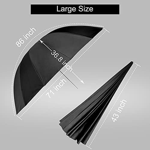 Paraguas Parabólico EMART 180cm Negro/Plata para Fotografía