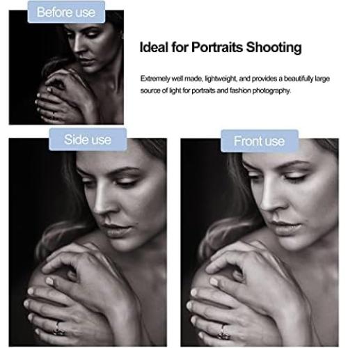 Paraguas Parabólico EMART 180cm Negro/Plata para Fotografía