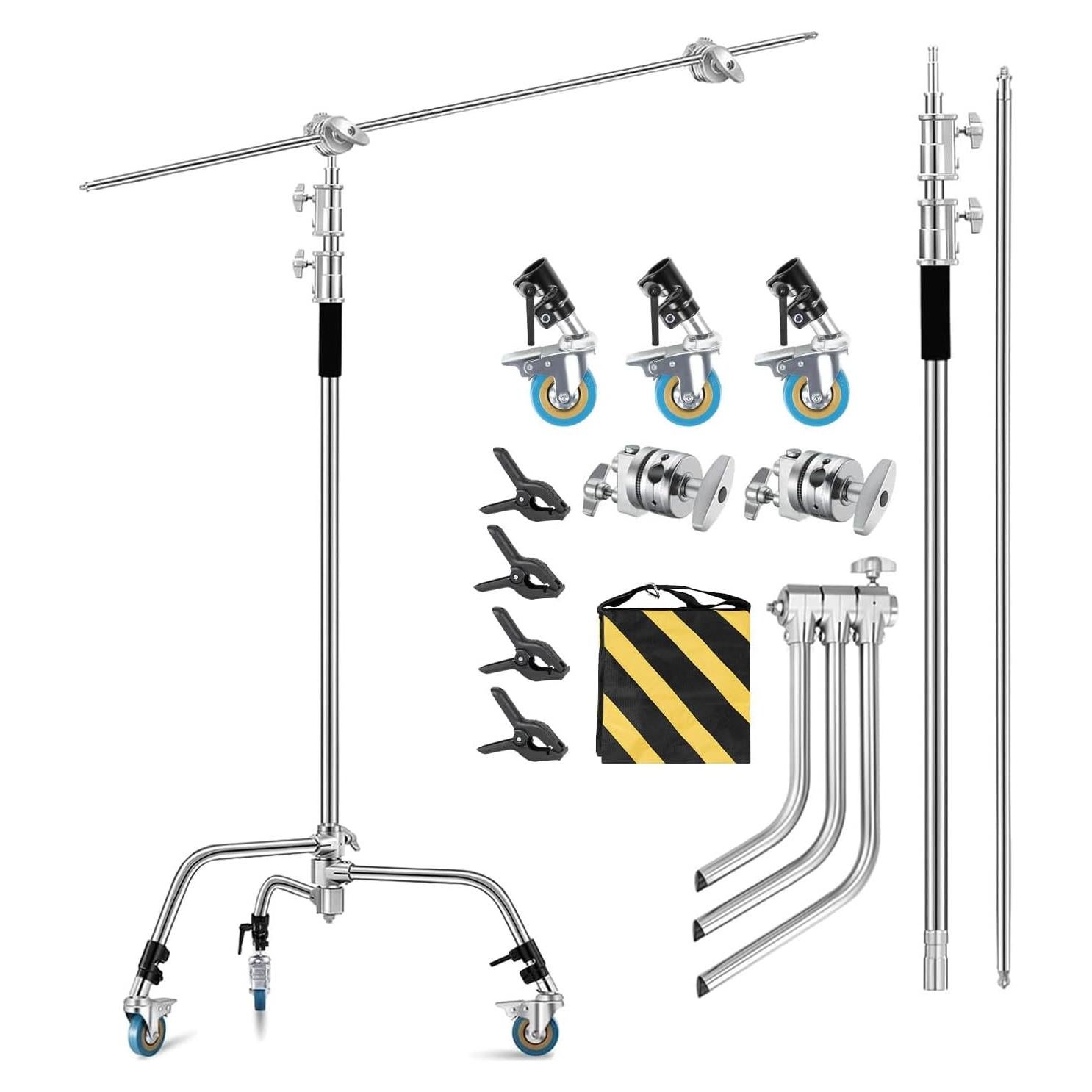 Soporte C Pesado Konseen Ajustable 330cm con Ruedas