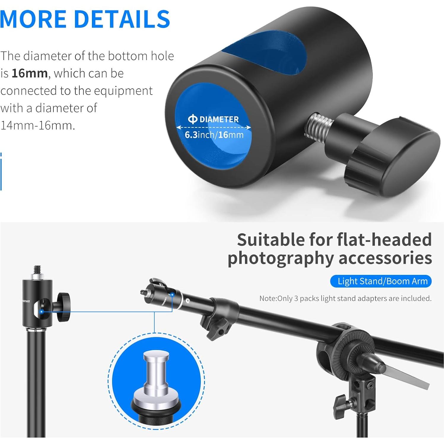 Adaptador Rápido Neewer ST12 2-Pack para Soporte de Luz