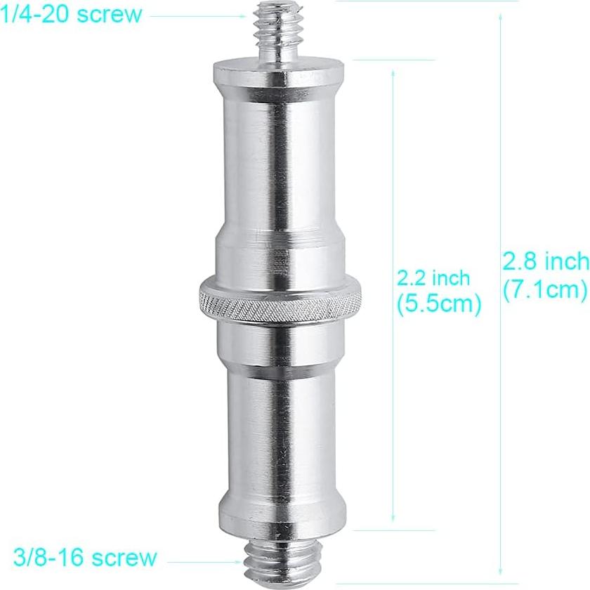 Adaptadores de Tornillo Macho 1/4 a 3/8 AngelReally 3-Pack