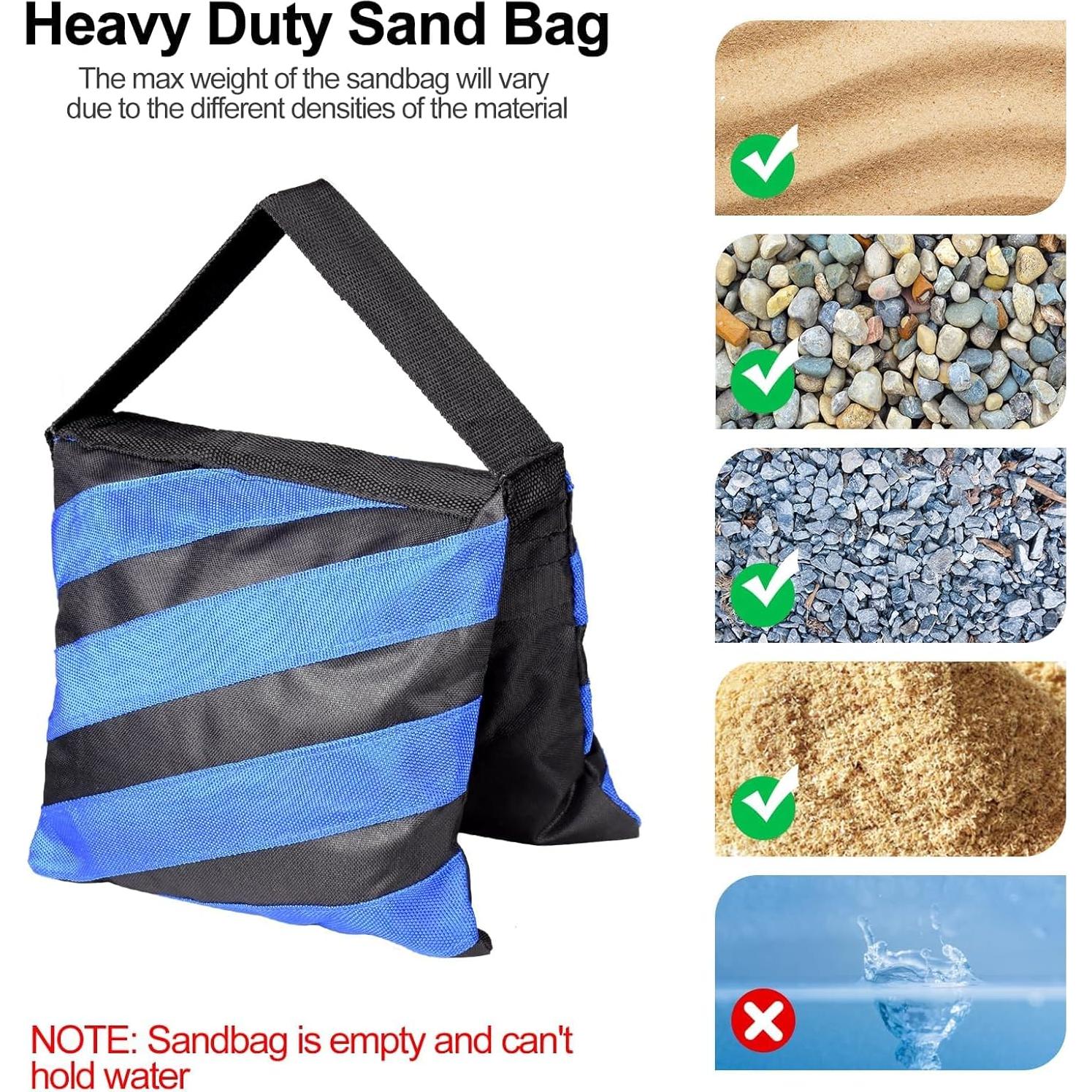 Bolsa de Arena EMART Alta Resistencia para Soporte de Luz - Set de 4