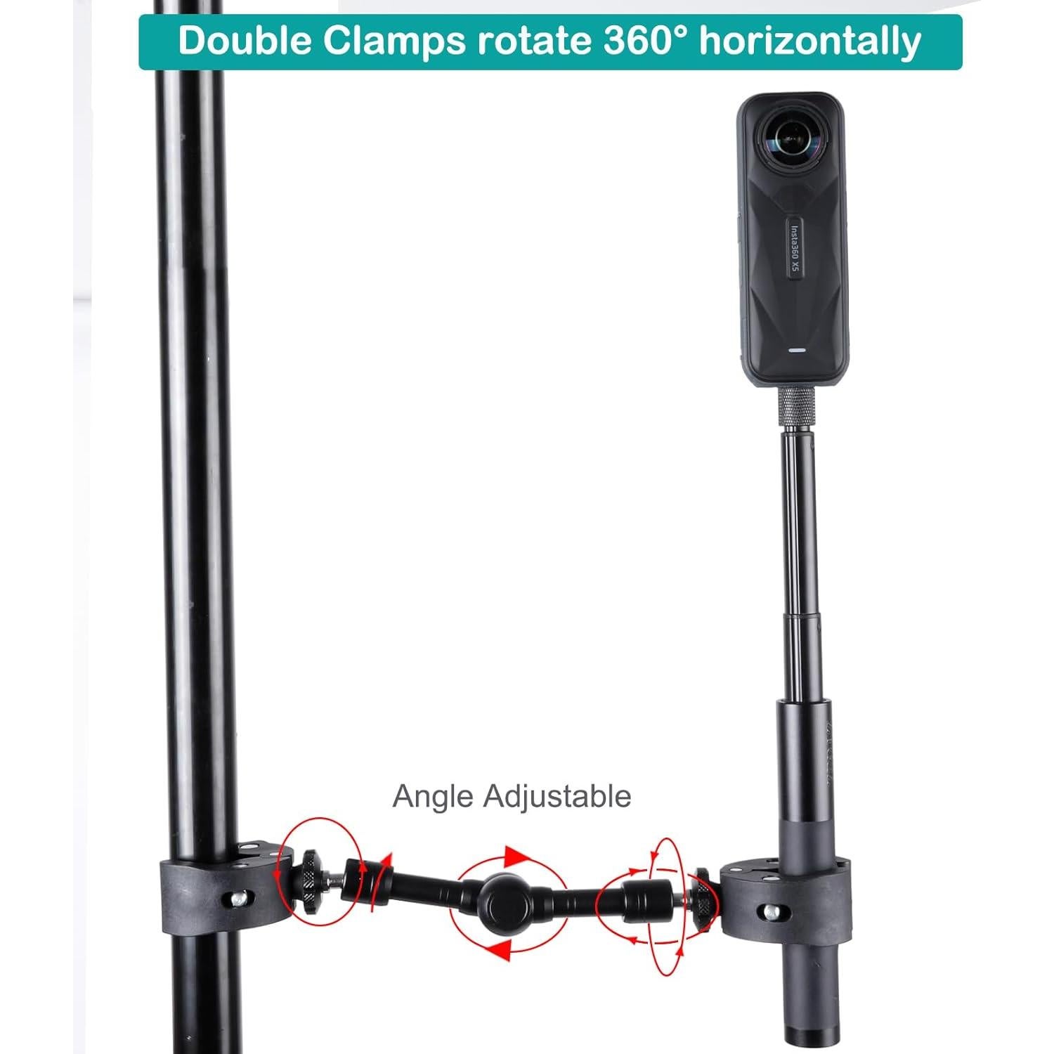 Soporte de cámara PellKing Doble con brazo mágico 360°