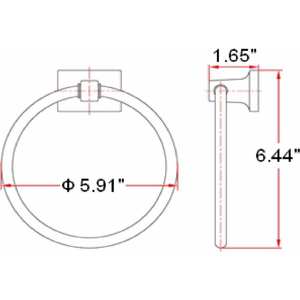 Anillo de Toalla Design House 539239 Bronce Aceitado 15,24 cm