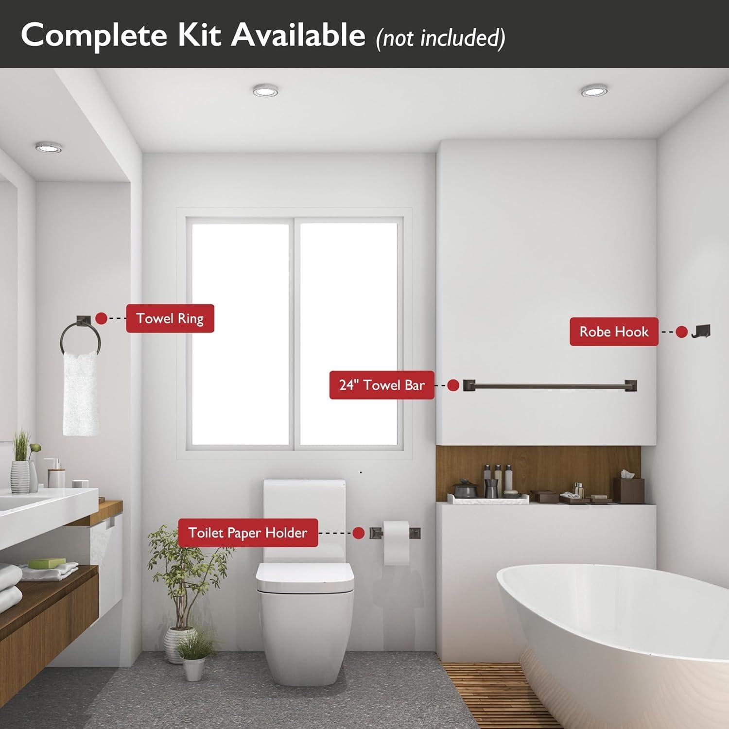 Anillo de Toalla Design House 539239 Bronce Aceitado 15,24 cm