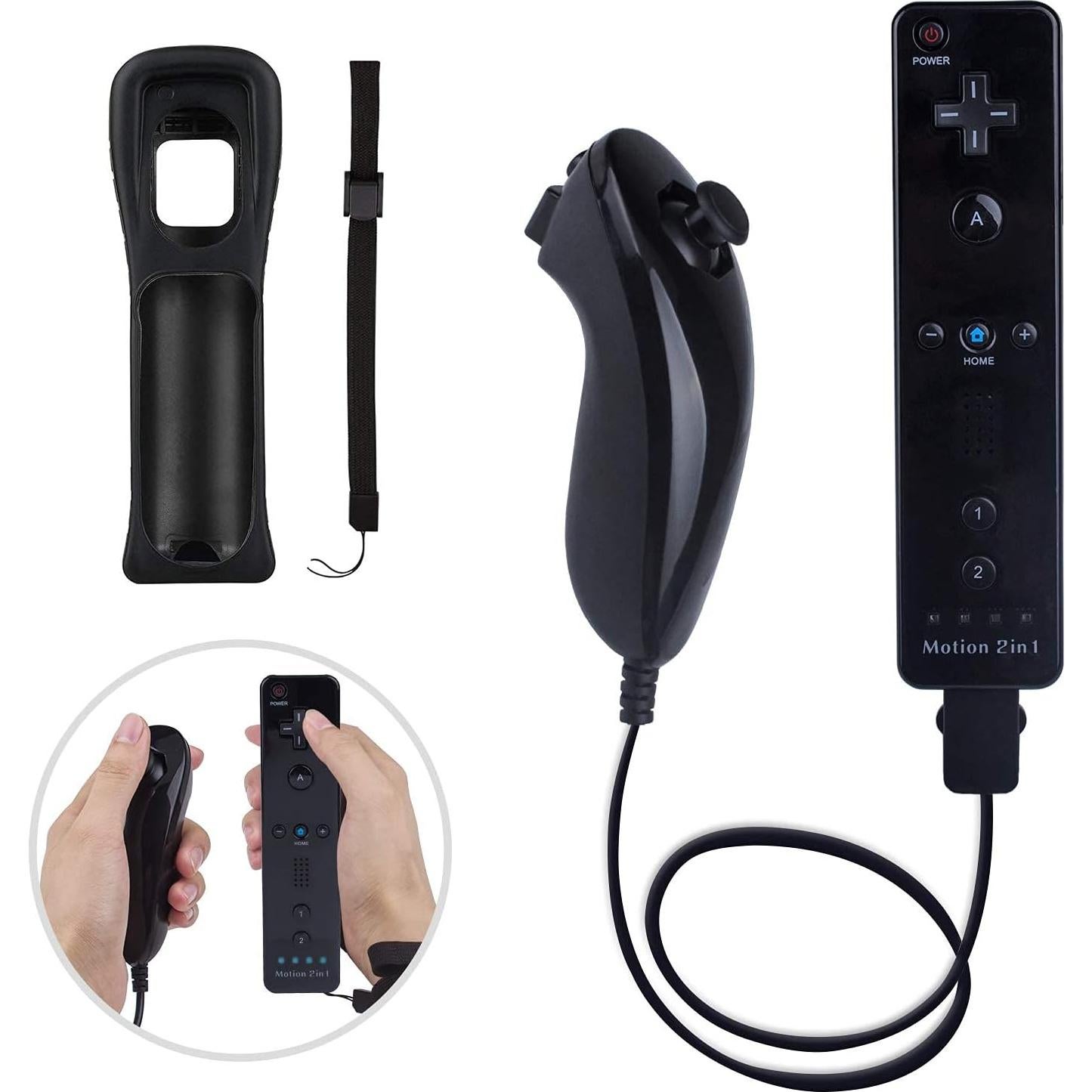 Controladores Wii Remoto TechKen con Nunchucks y Motion Plus