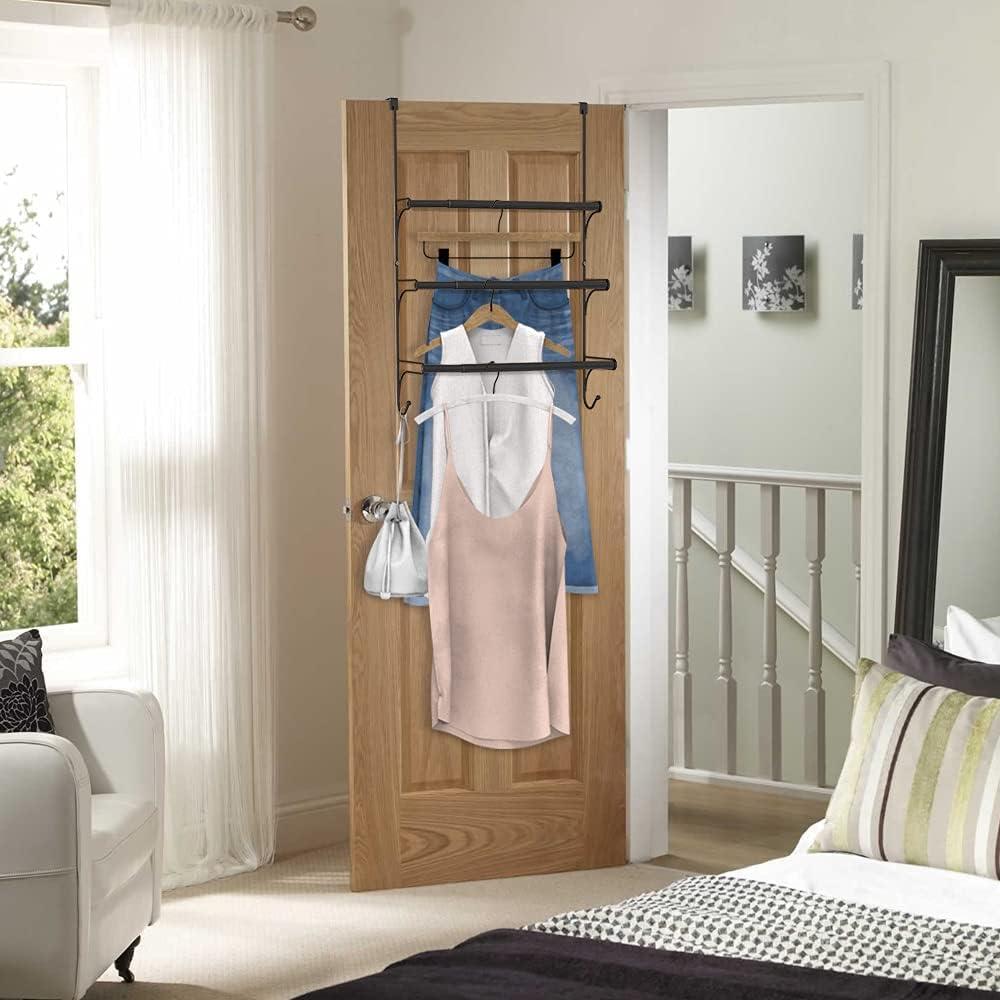 Soporte de Toallas Triple AULEDIO Ajustable Negro 33-56 cm