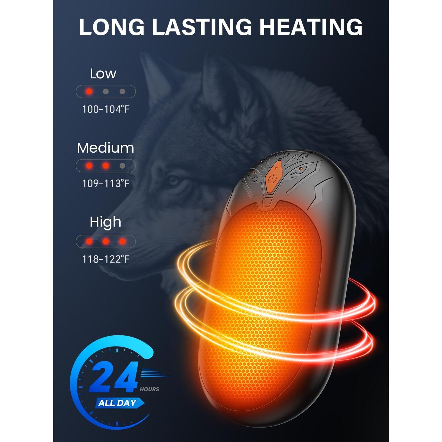 Calentadores de Manos Recargables AJVV TT-07 8000mAh 2 Piezas