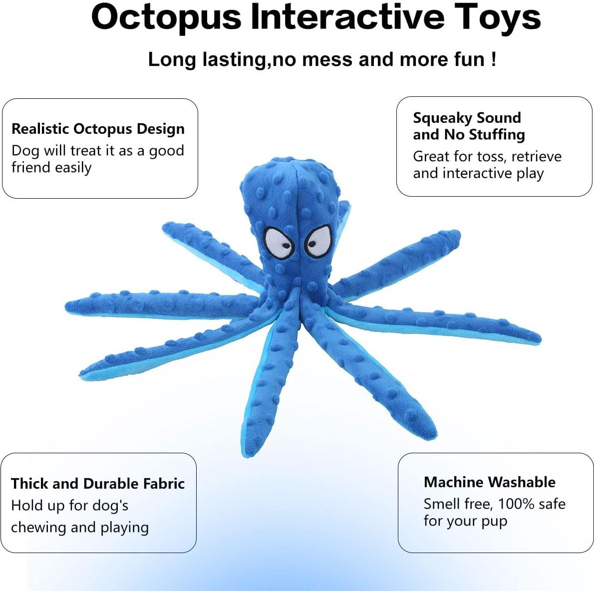 Juguete de Peluche Squeaky para Perros Pulpo CPYOSN 32 cm