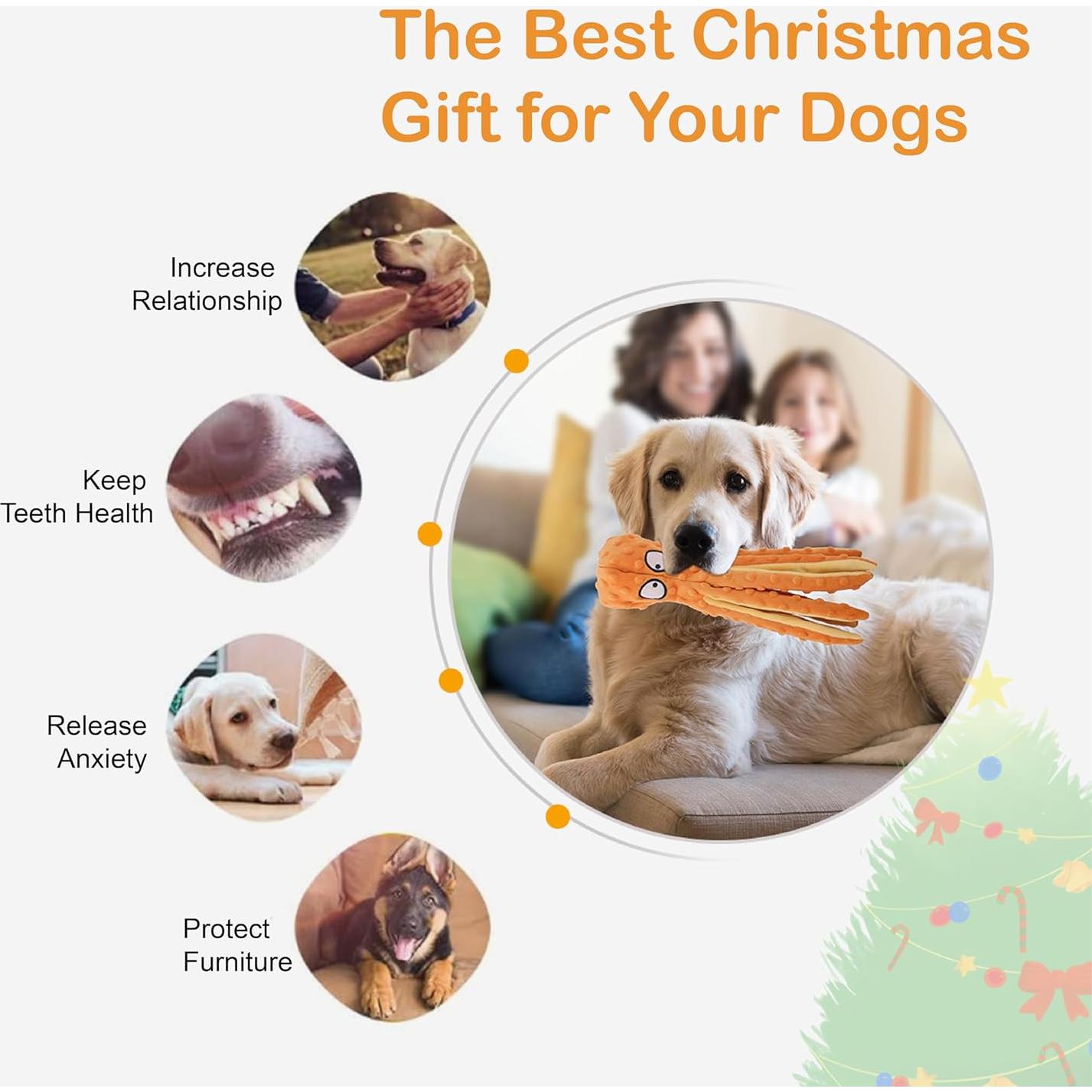 Juguete de Peluche Squeaky para Perros Pulpo CPYOSN 32 cm