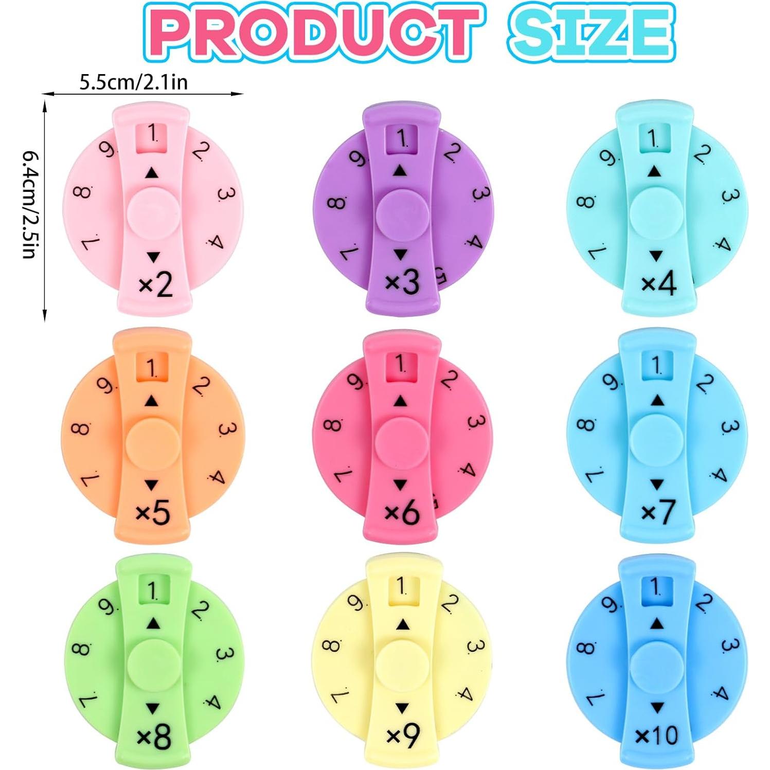 9 Spinners Antiestrés Matemáticos QETRABONE para Aprender