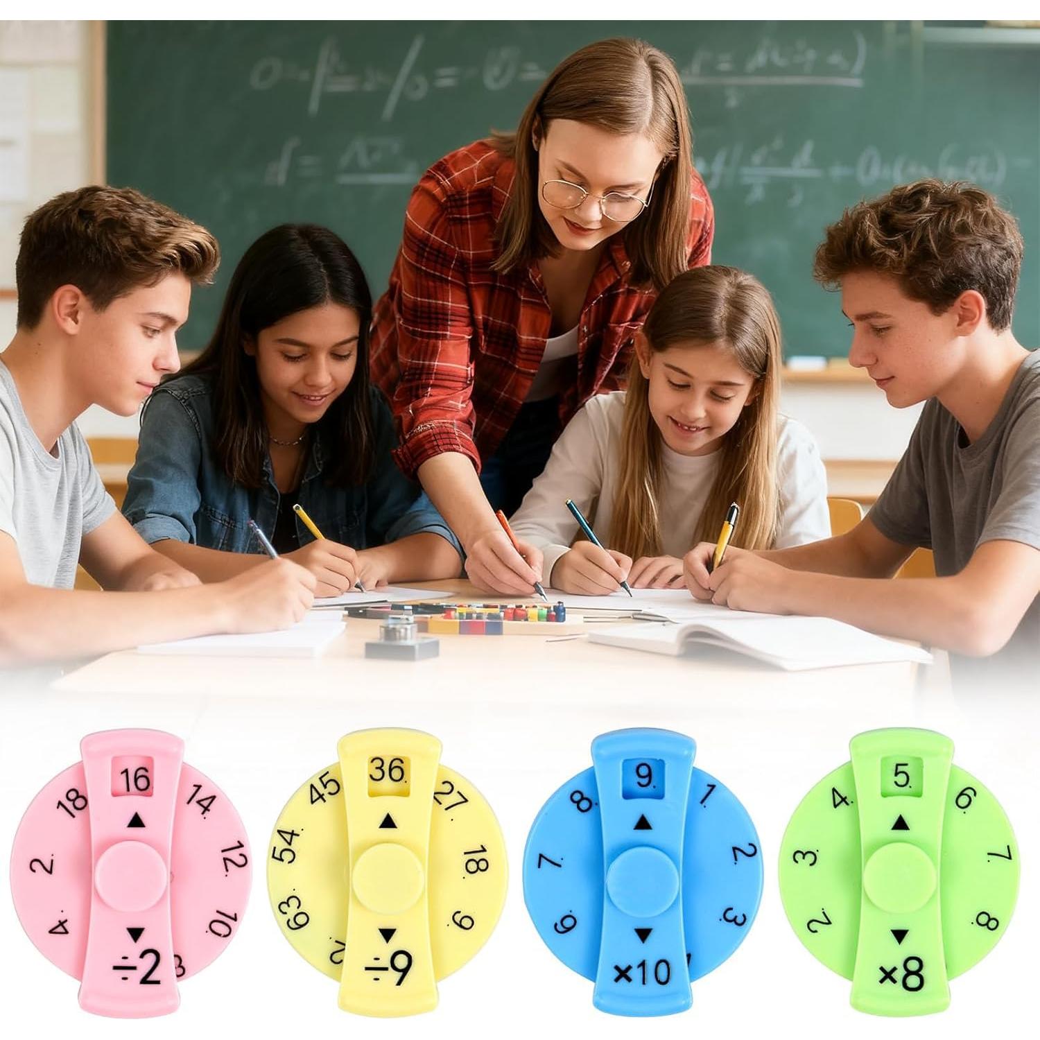 9 Spinners Antiestrés Matemáticos QETRABONE para Aprender