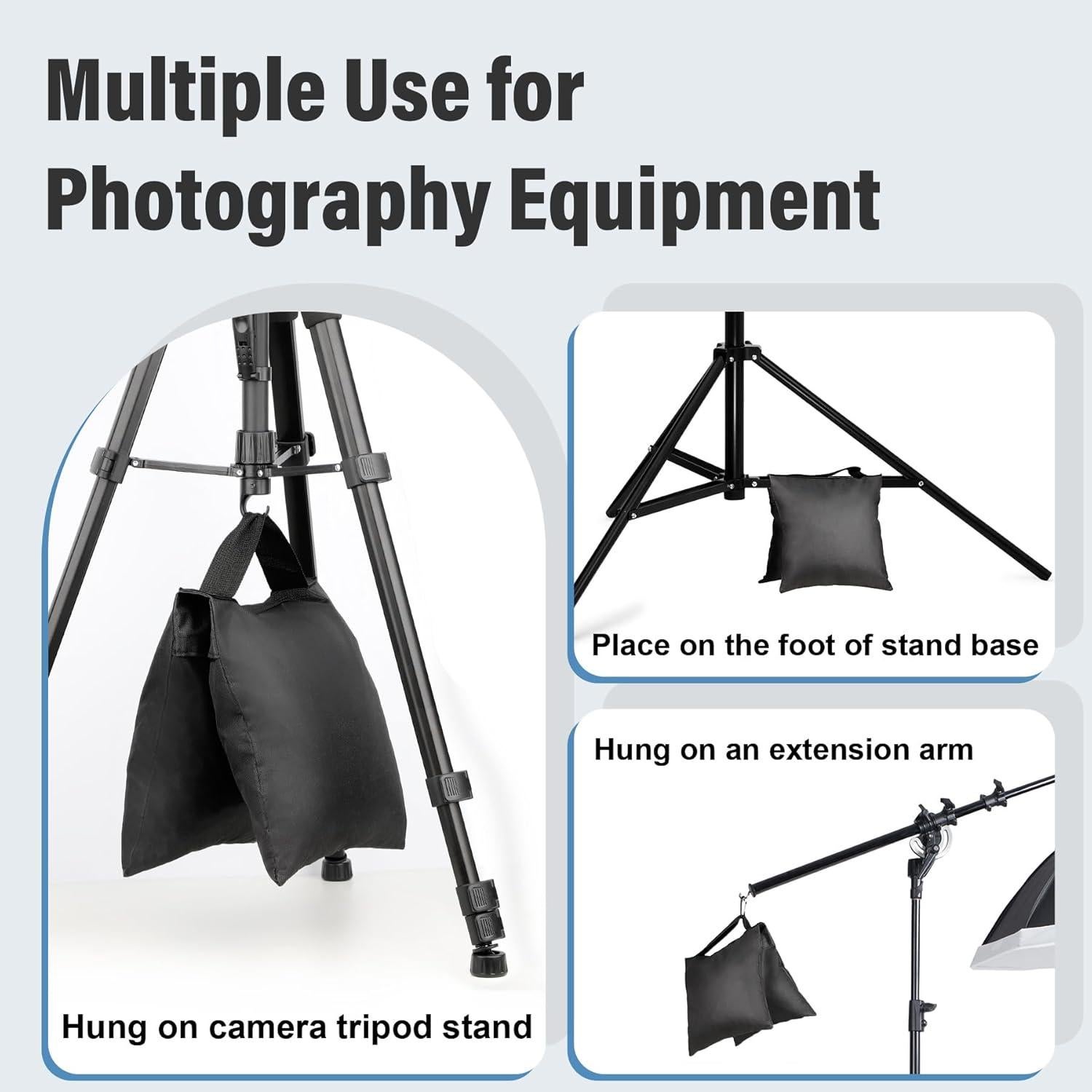 Juego de 4 Bolsas de Arena Vacías Evekea para Fotografía