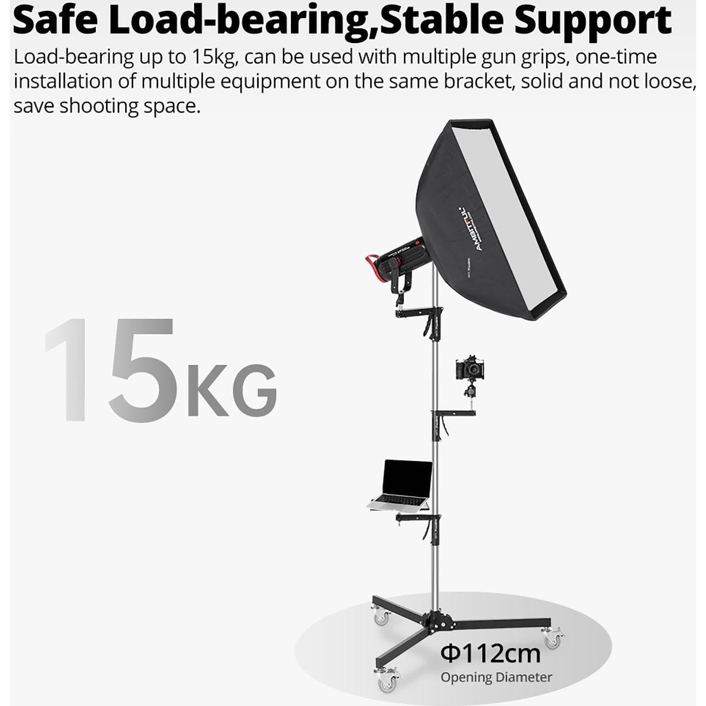 Soporte de Luz Móvil AMBITFUL AL250 Ajustable 1.98m