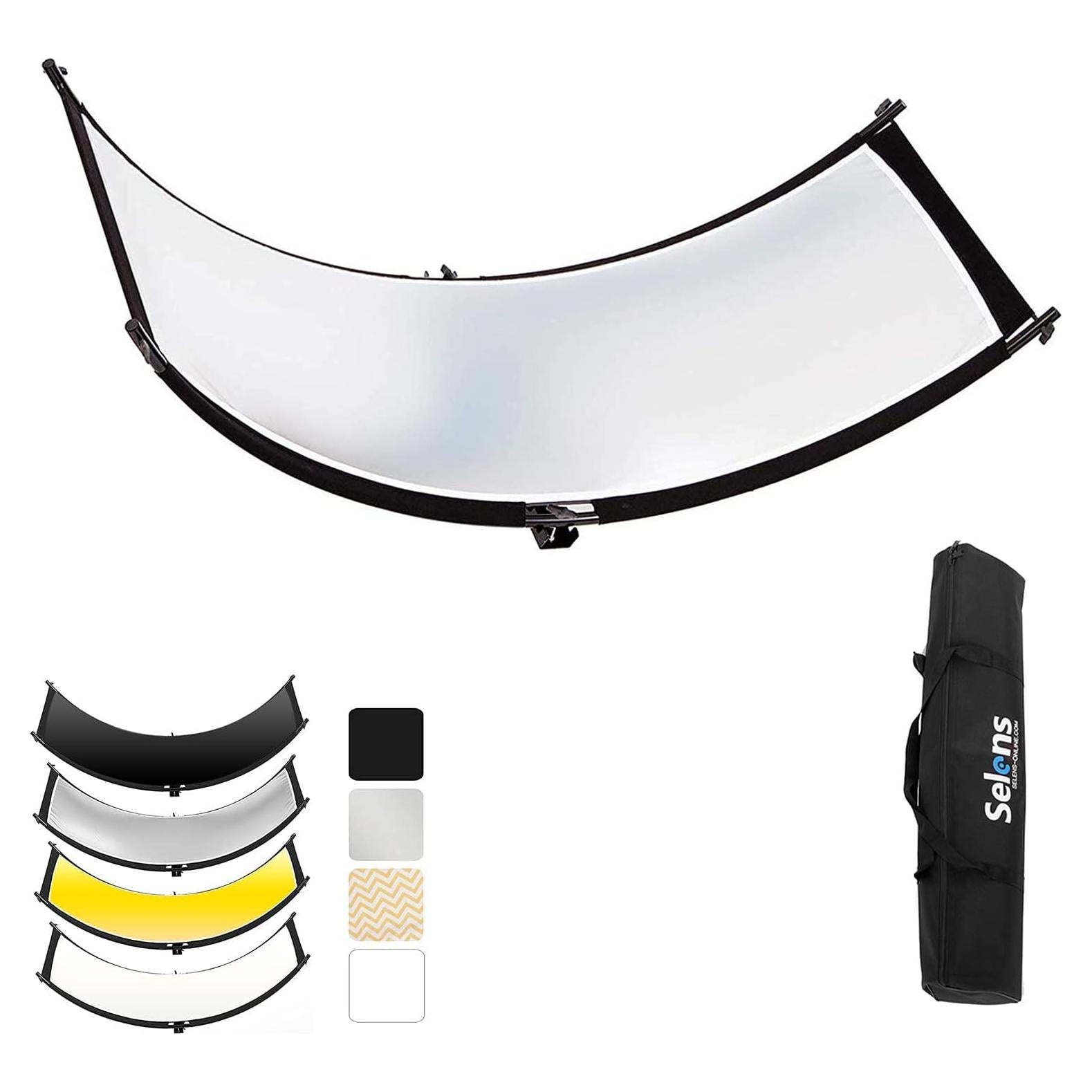 Reflector Curvado Selens 180x60 cm Luz Difusor 4 Colores