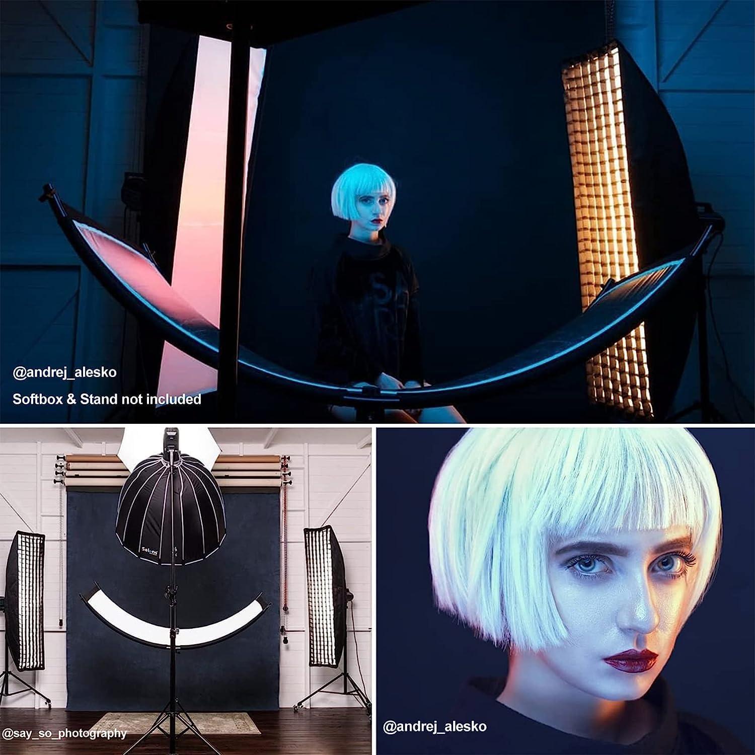 Reflector Curvado Selens 180x60 cm Luz Difusor 4 Colores