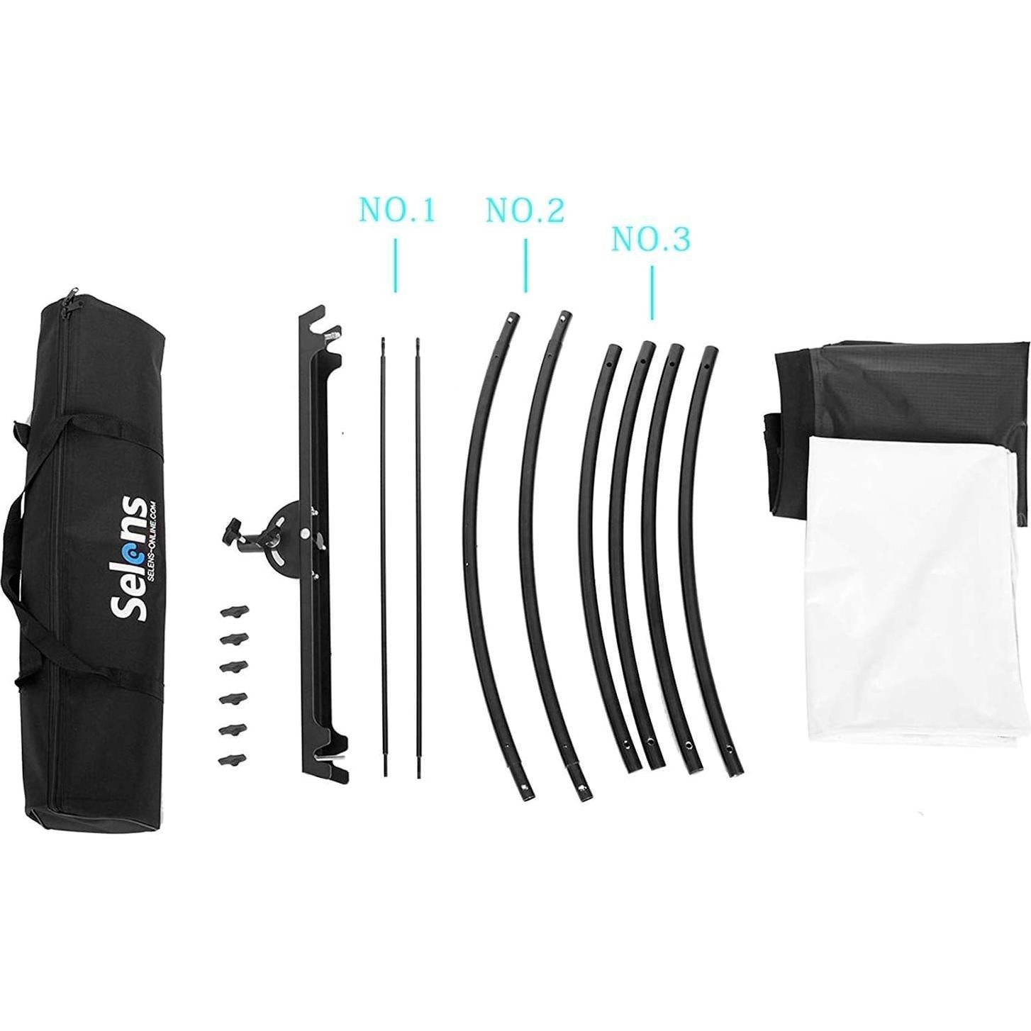 Reflector Curvado Selens 180x60 cm Luz Difusor 4 Colores