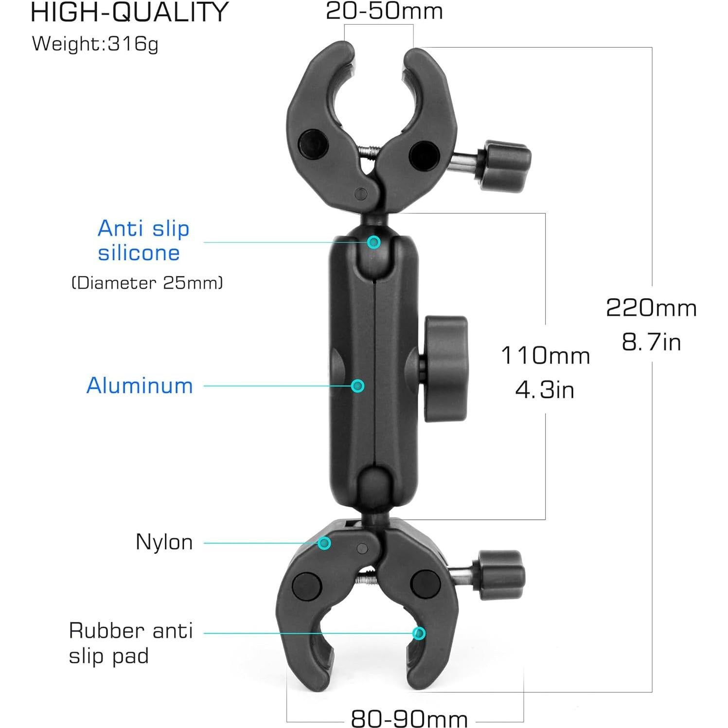 Soporte Doble para Cámara GEPULY con Brazo Mágico 20-50mm