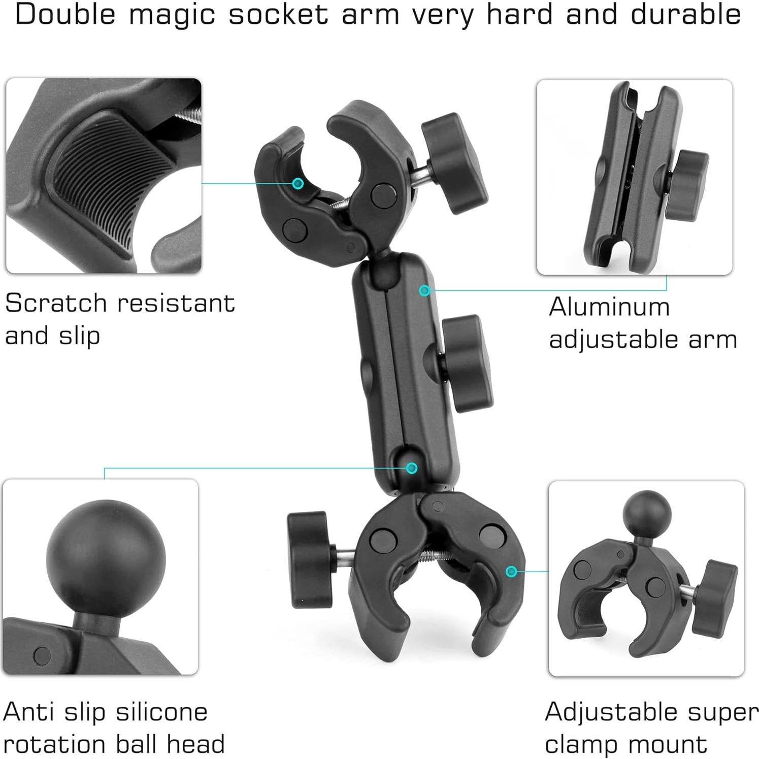 Soporte Doble para Cámara GEPULY con Brazo Mágico 20-50mm