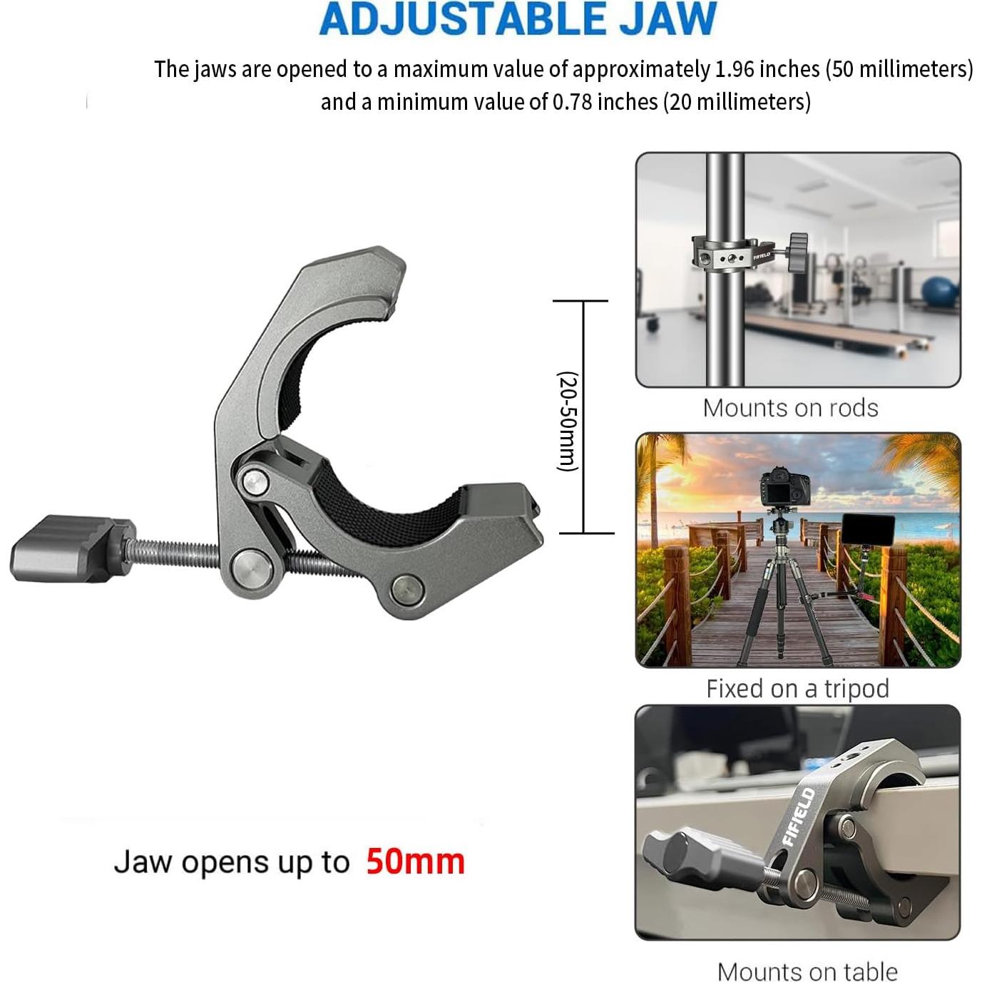 Abrazadera Multi-Función Fuerte FIFIELD Titanio 86g