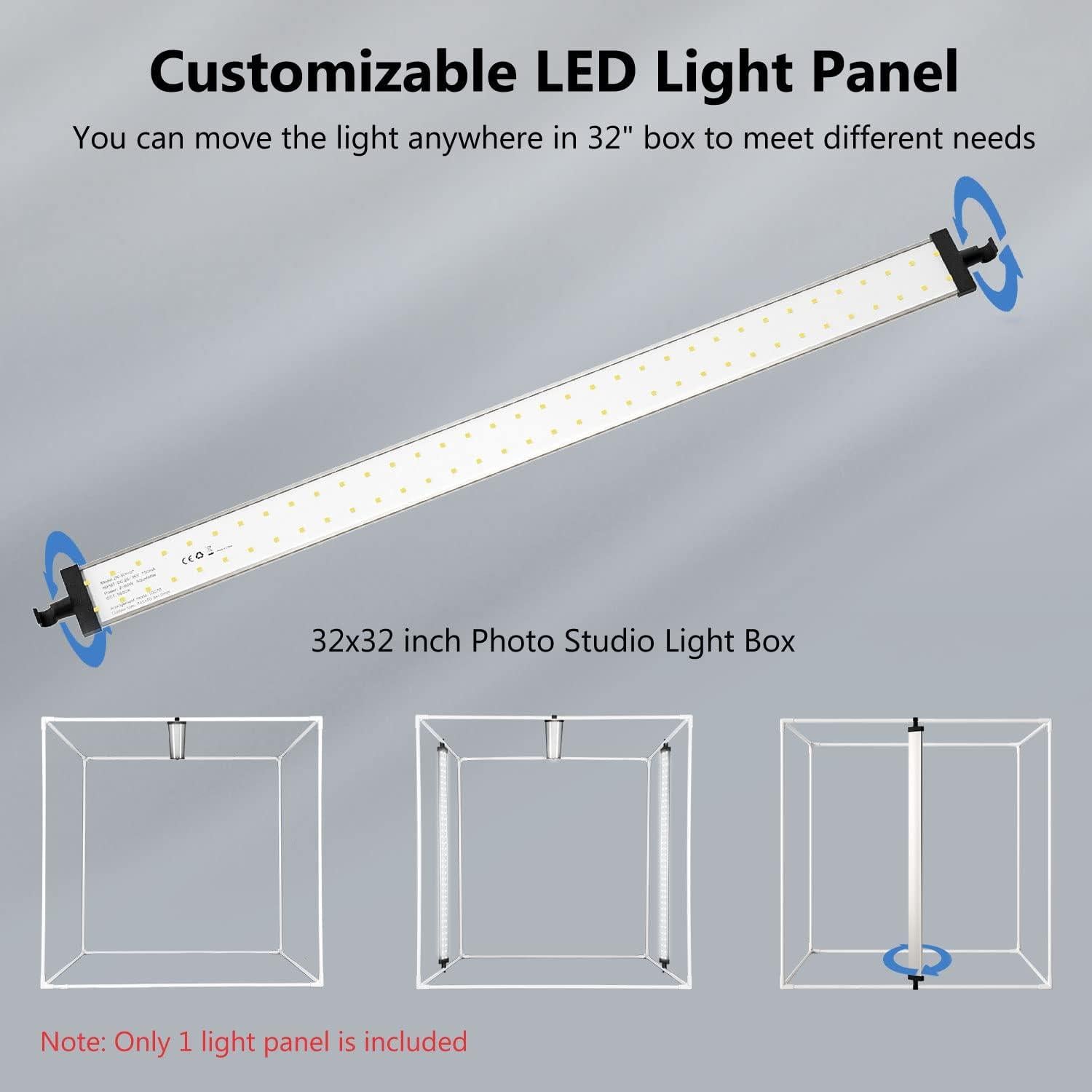 Kit de 2 Paneles de Luz Takerers LB12B para Caja de Luz 32x32