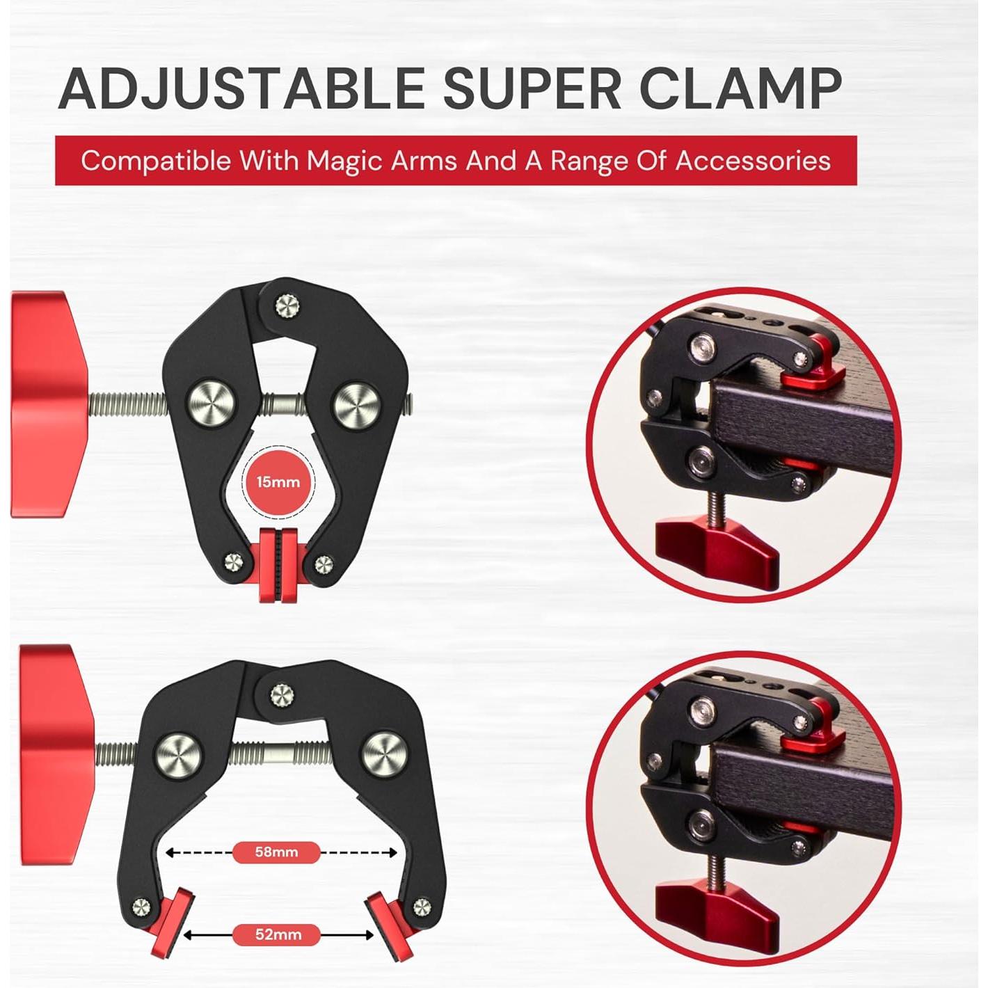 Abrazadera Super Reflex Camera con Montaje 1/4" y 3/8"