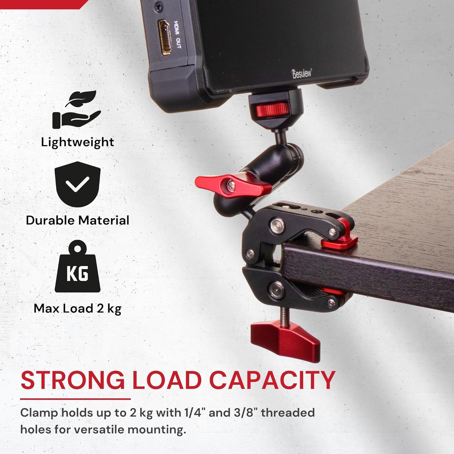 Abrazadera Super Reflex Camera con Montaje 1/4" y 3/8"