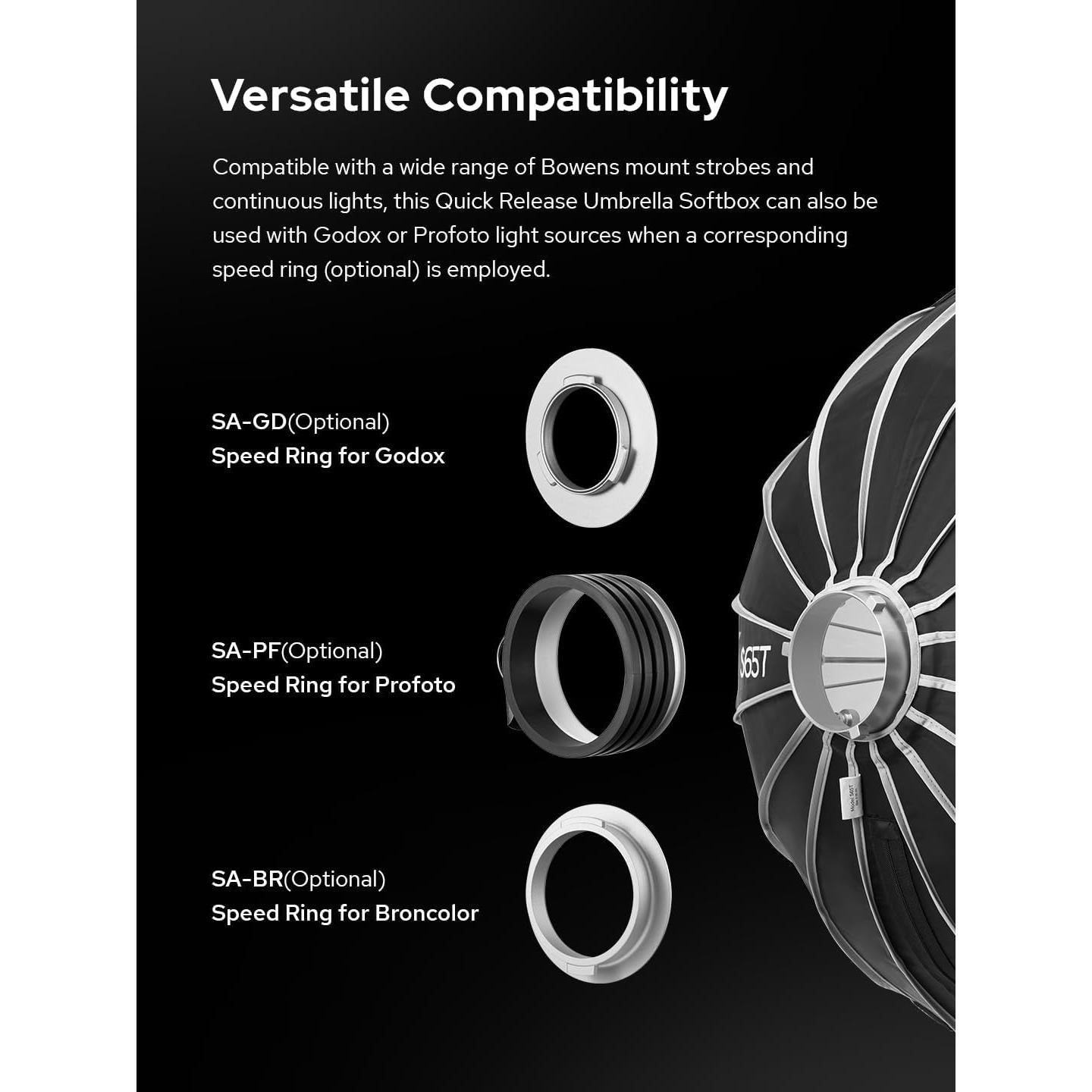 Godox Softbox S120T 120cm Paraguas de Liberación Rápida