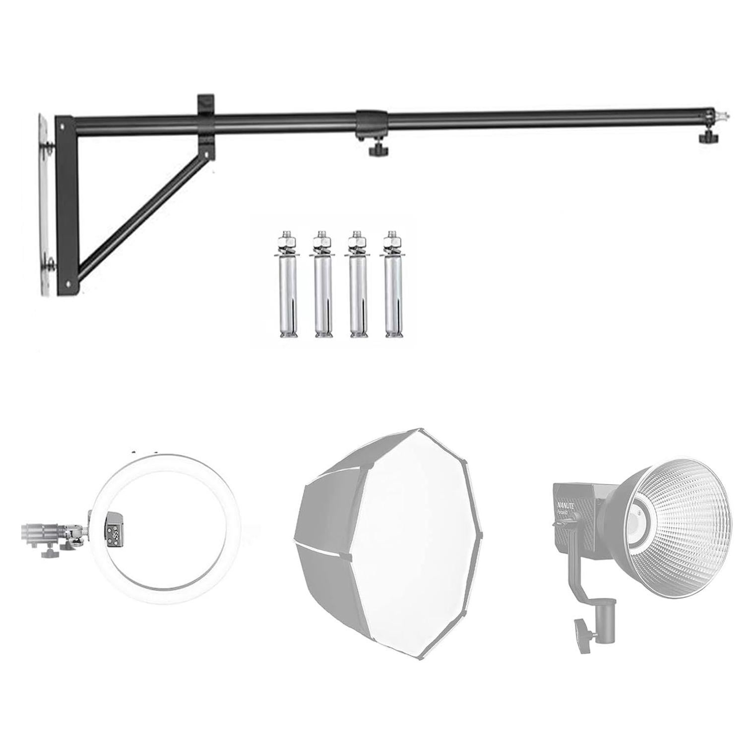 Brazo de Soporte de Pared YUOCU 180cm Ajustable para Luz