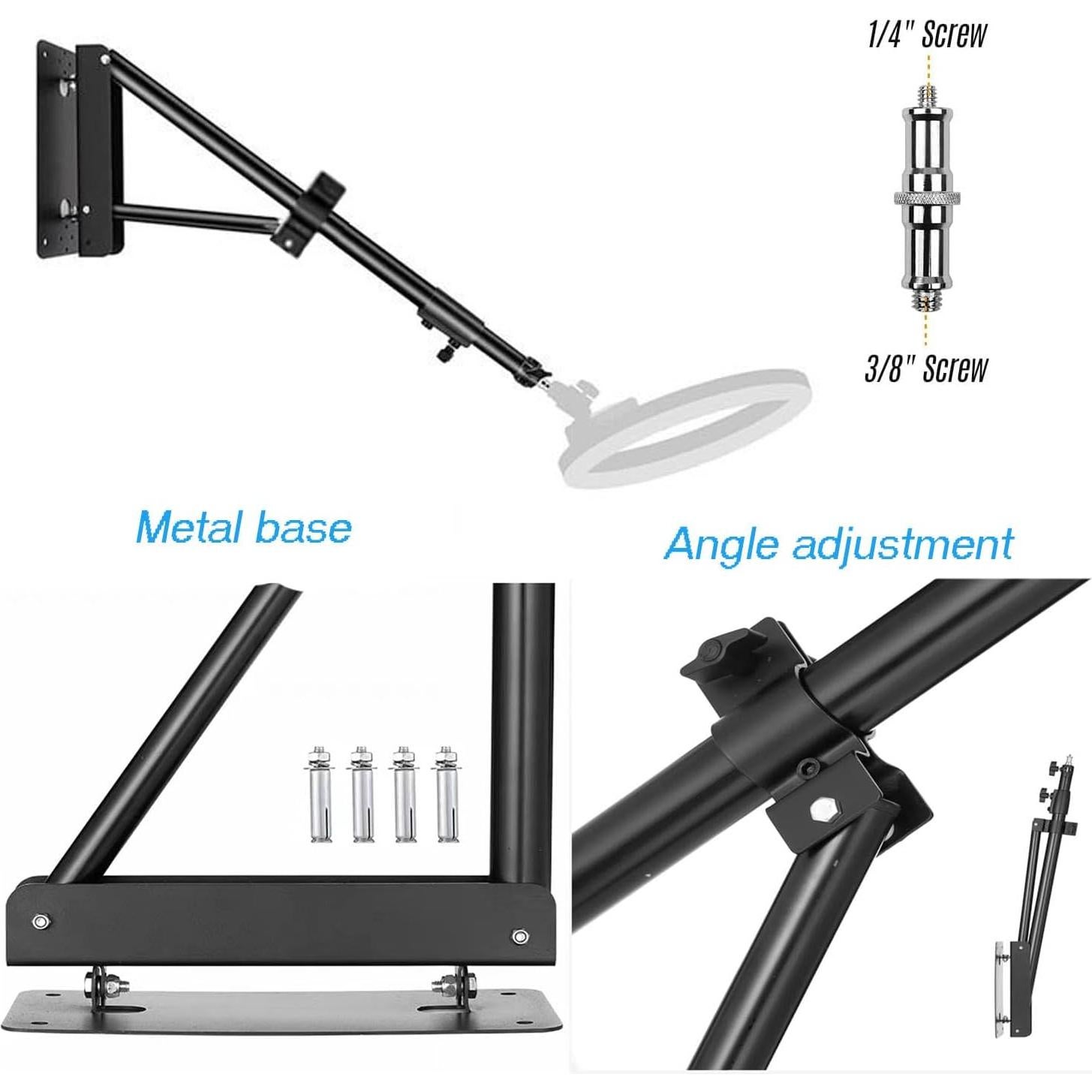 Brazo de Soporte de Pared YUOCU 180cm Ajustable para Luz