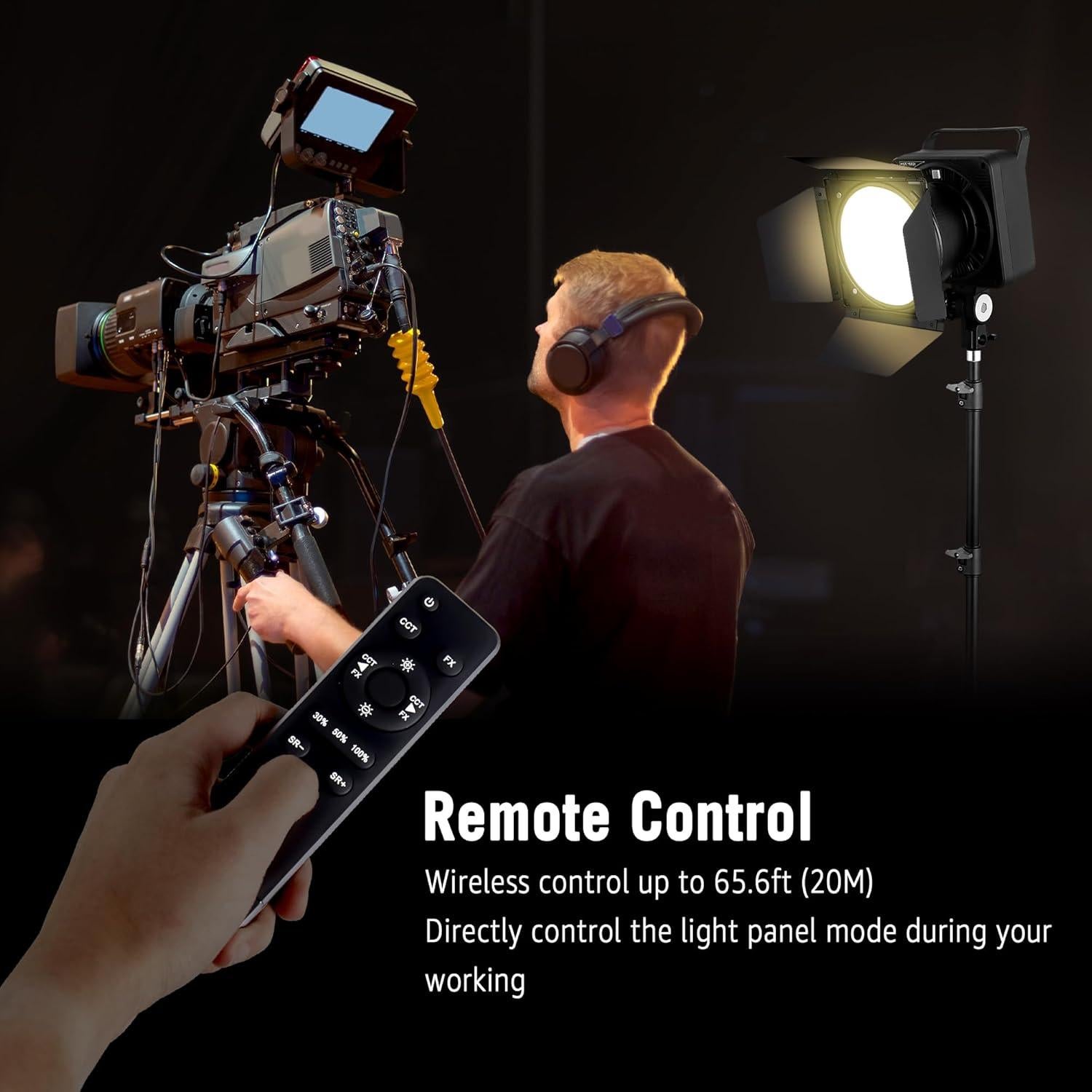 Luz de Video RGB NiceVeedi 125W con Montura Bowens 3000K-10000K