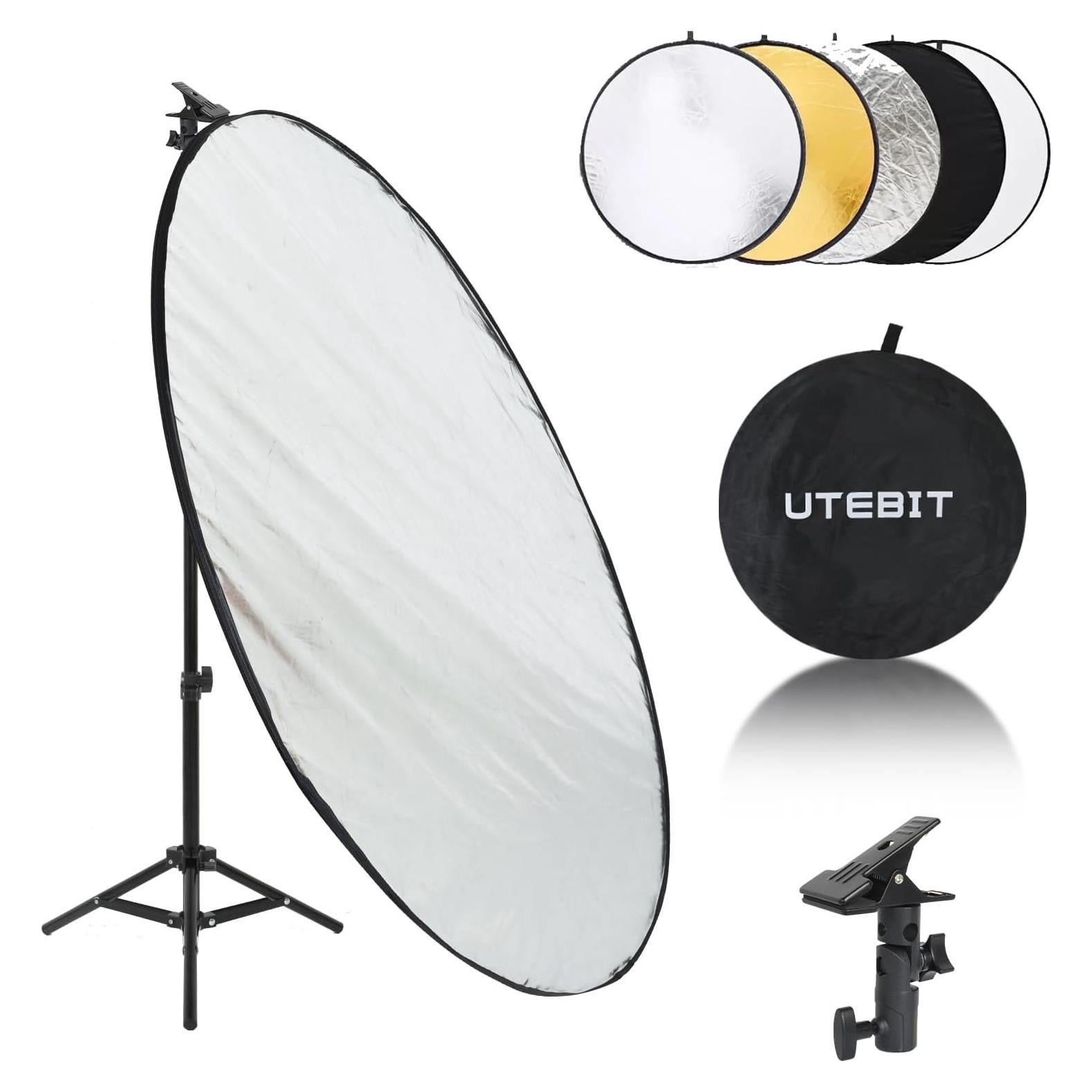 Kit Reflector de Luz 5 en 1 UTEBIT 110cm con Soporte y Bolsa