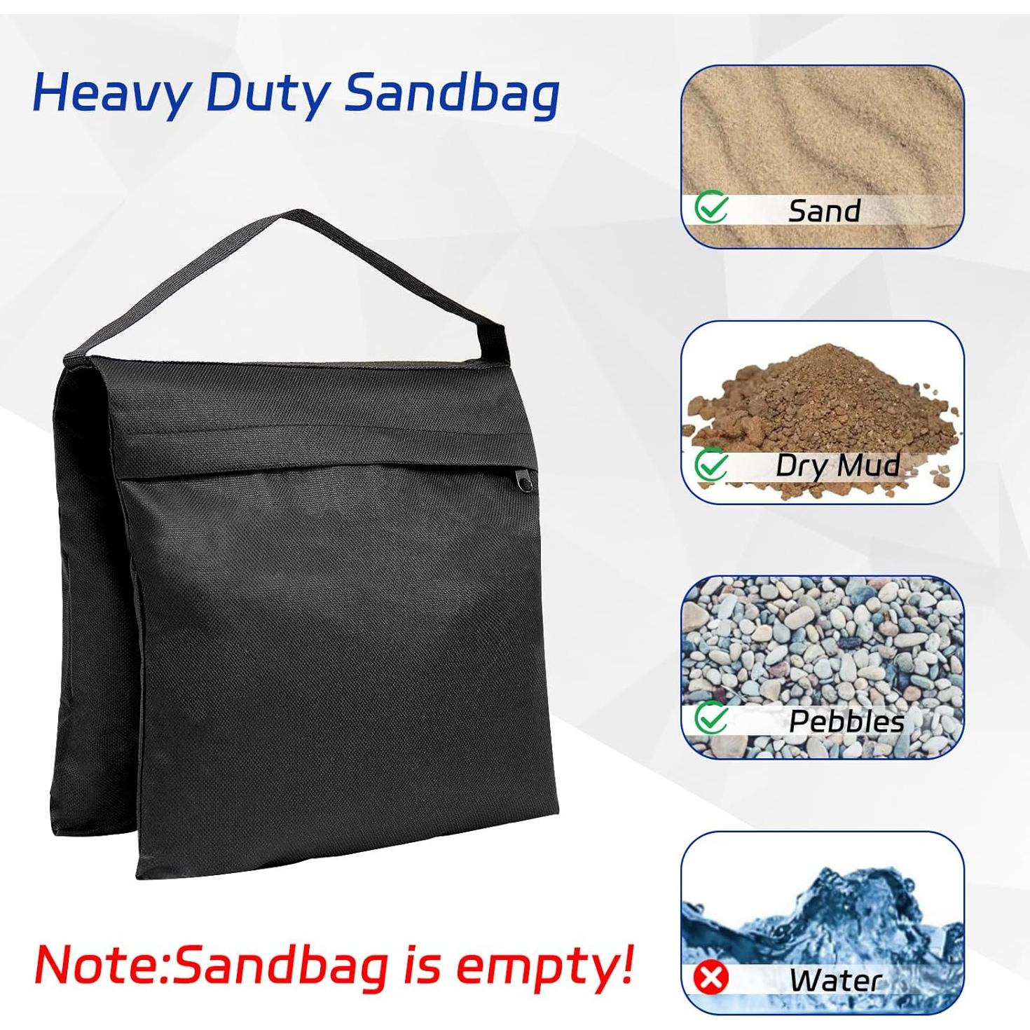 Paquete de 2 bolsas de arena Hikpik para trípodes y exteriores