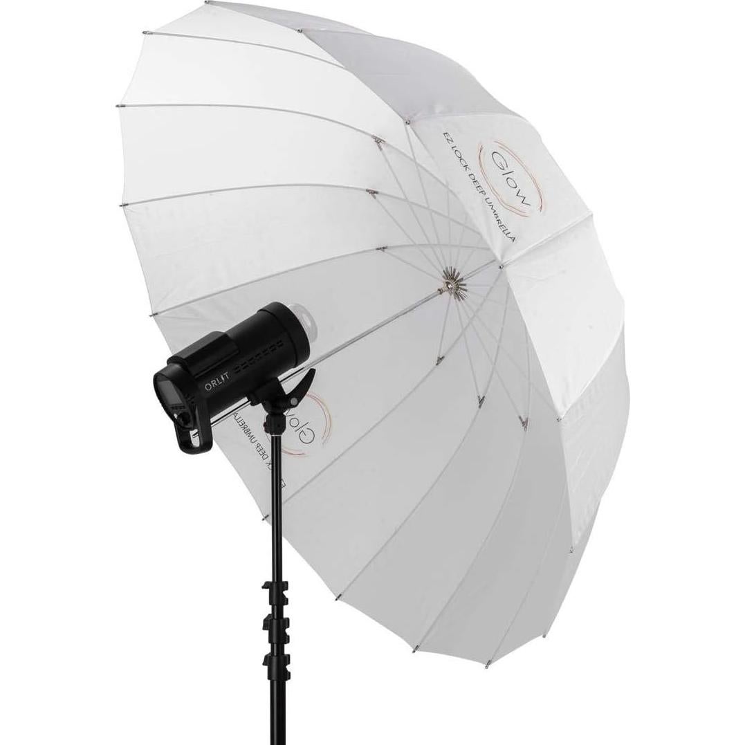 Paraguas Profundo Translúcido Glow Easy Lock 1.11 kg 130 cm