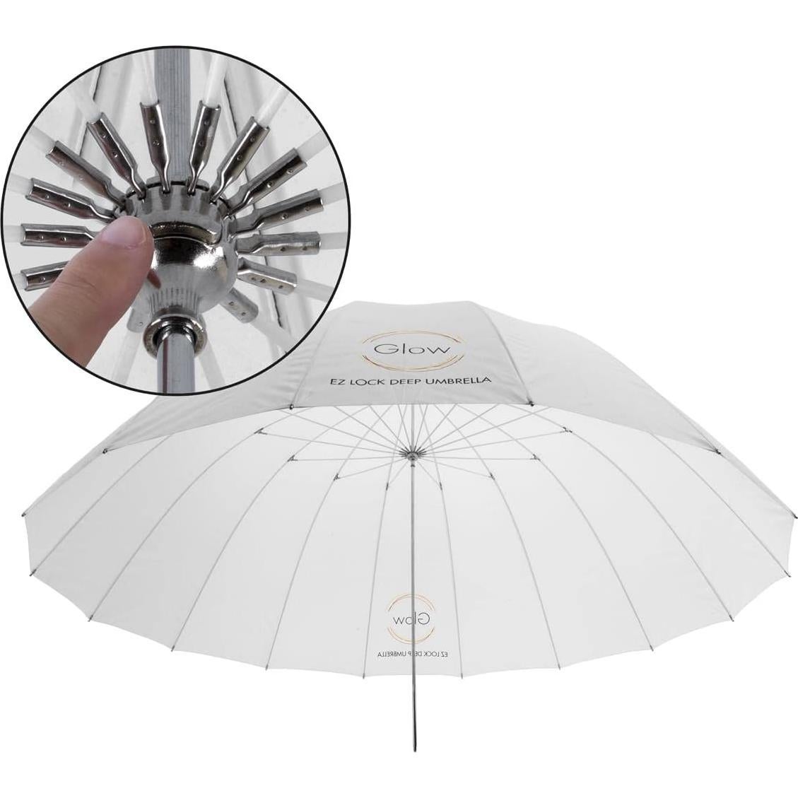 Paraguas Profundo Translúcido Glow Easy Lock 1.11 kg 130 cm