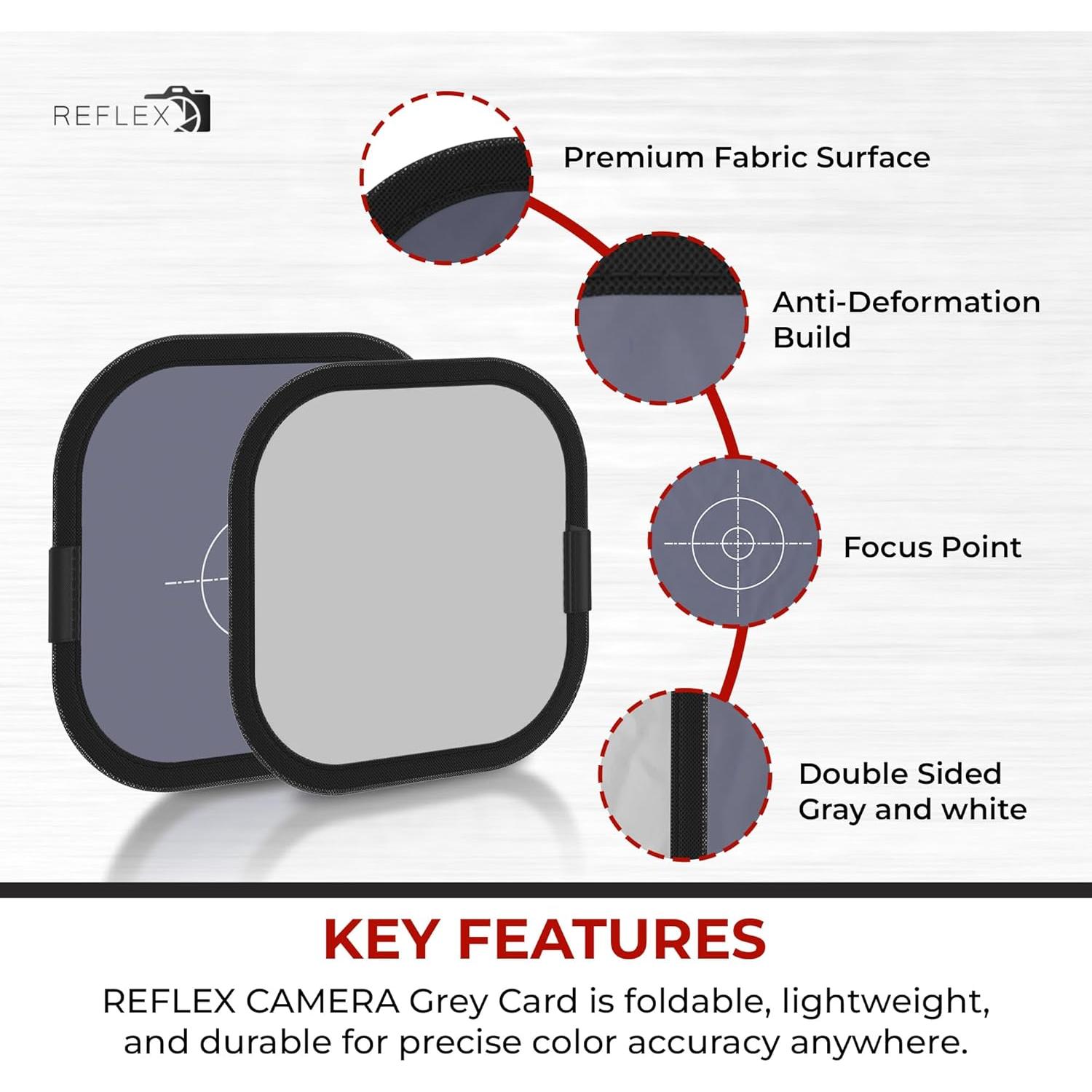 Tarjeta de Balance de Blancos 20cm Cámara Reflex Gris