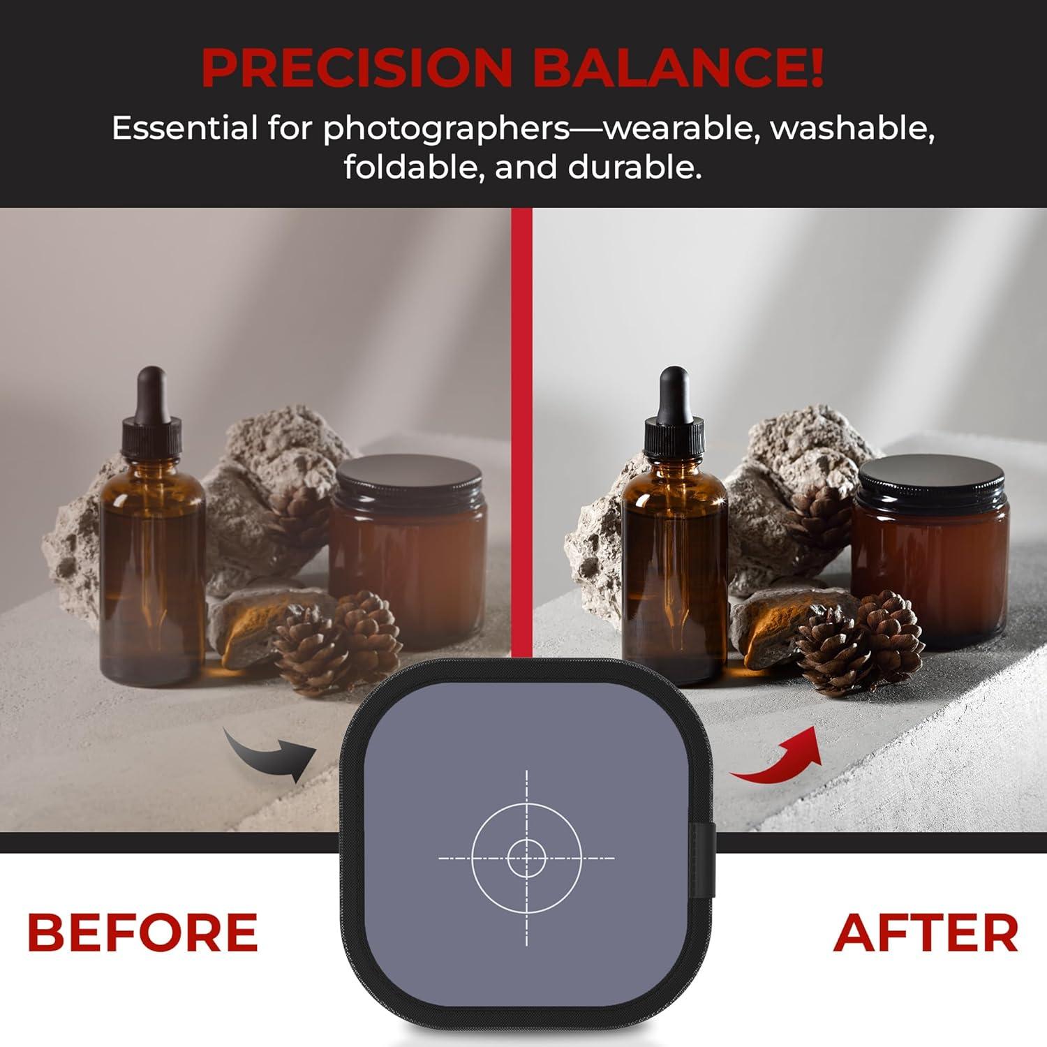 Tarjeta de Balance de Blancos 20cm Cámara Reflex Gris