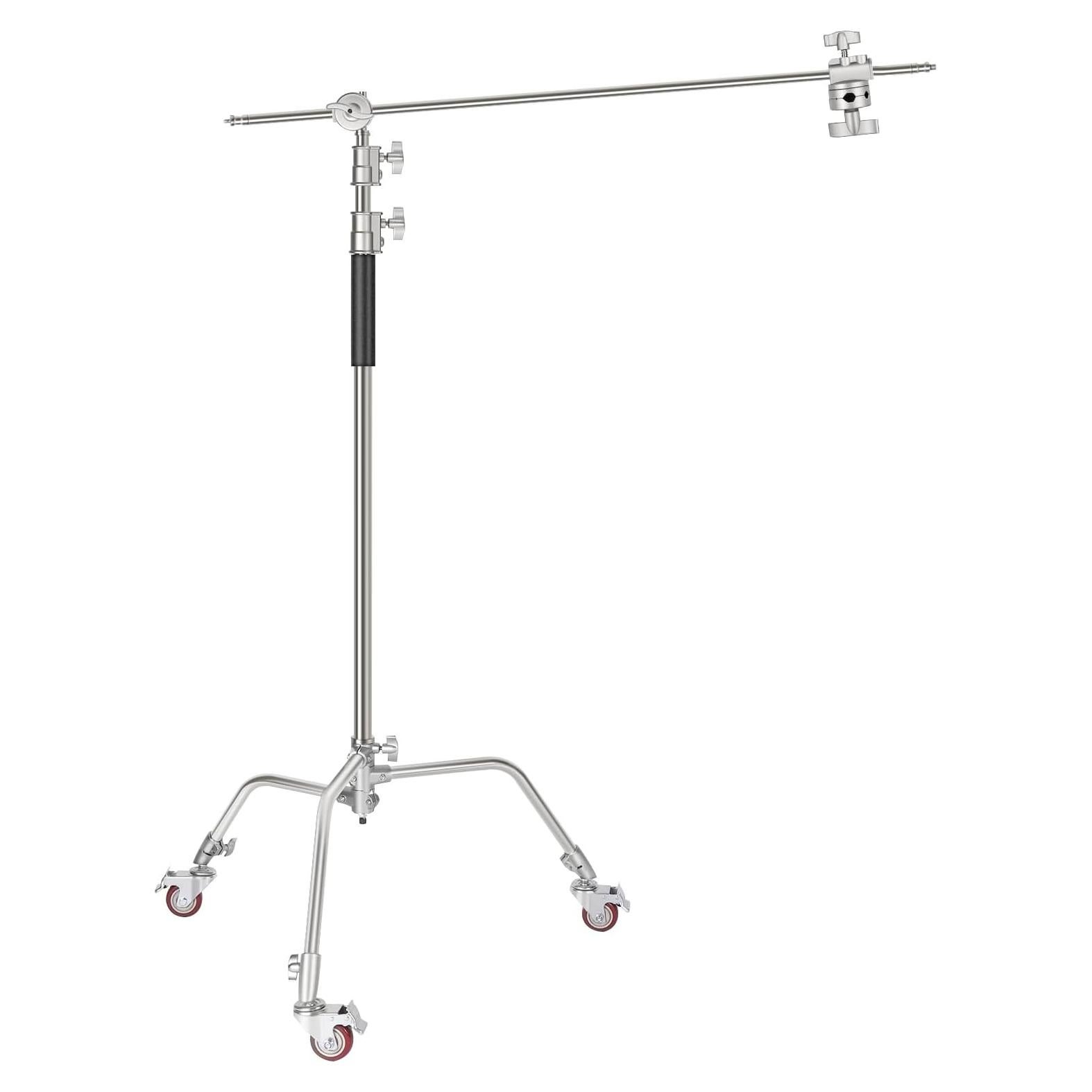 Soporte de Luz C Stand NEEWER 330cm con Ruedas y Brazo 120cm
