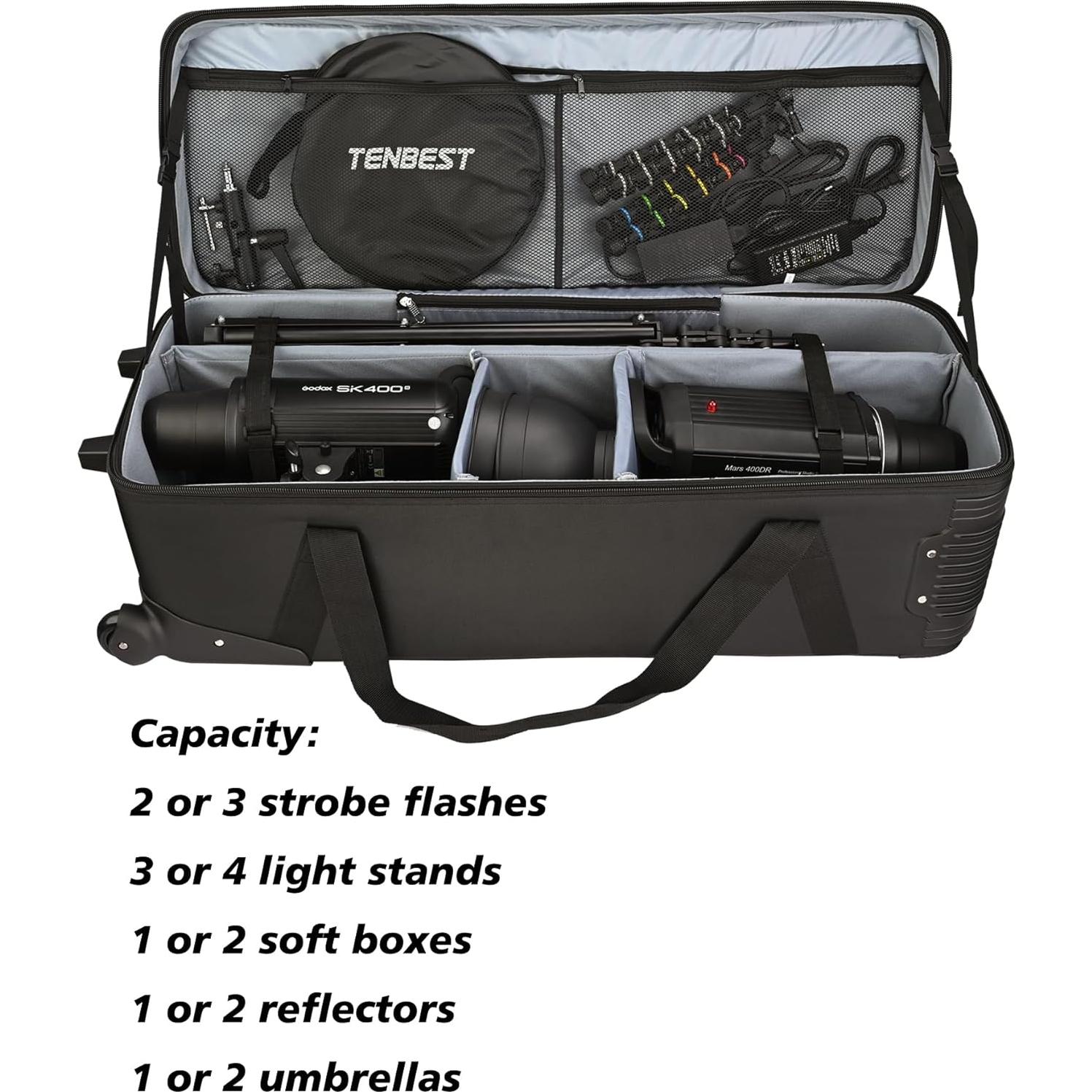 Bolsa Rodante para Cámara TENBEST 100cm con Ruedas y Divisores