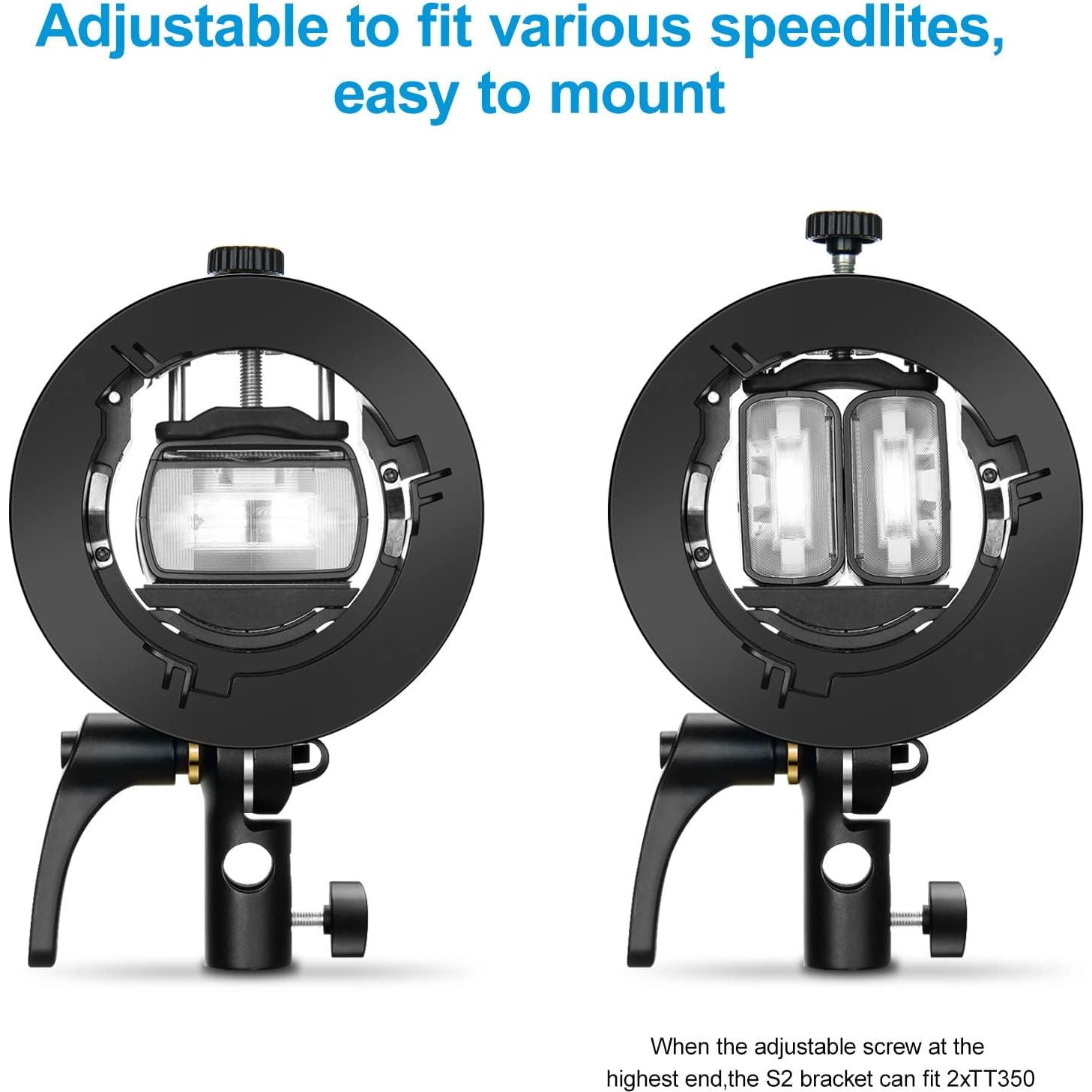 Soporte Godox S2 para Speedlite con Montura Bowens Ajustable