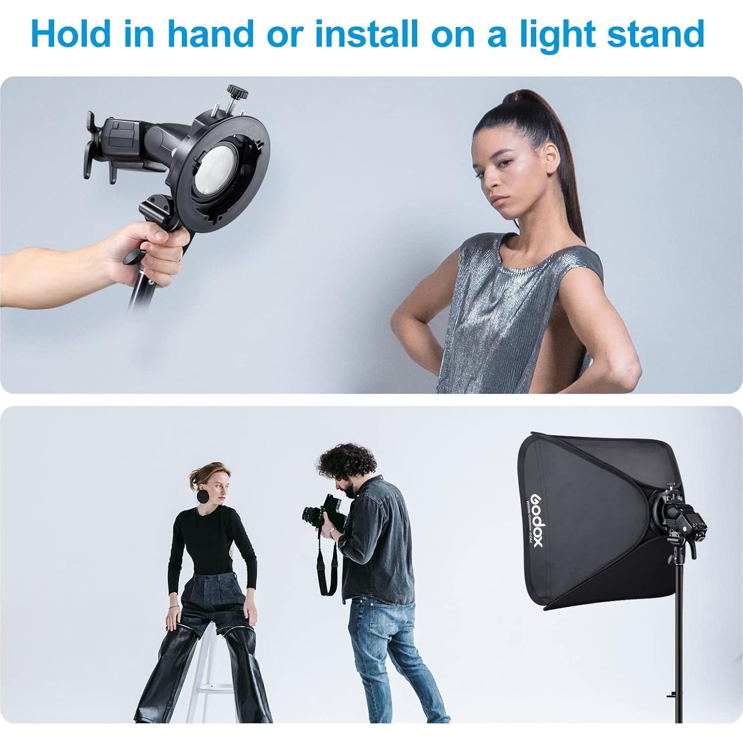 Soporte Godox S2 para Speedlite con Montura Bowens Ajustable