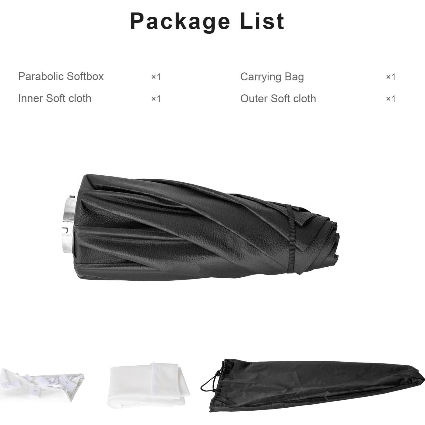 Paraguas Octagonal FOMITO 80cm Reflector Bowens para Estudio