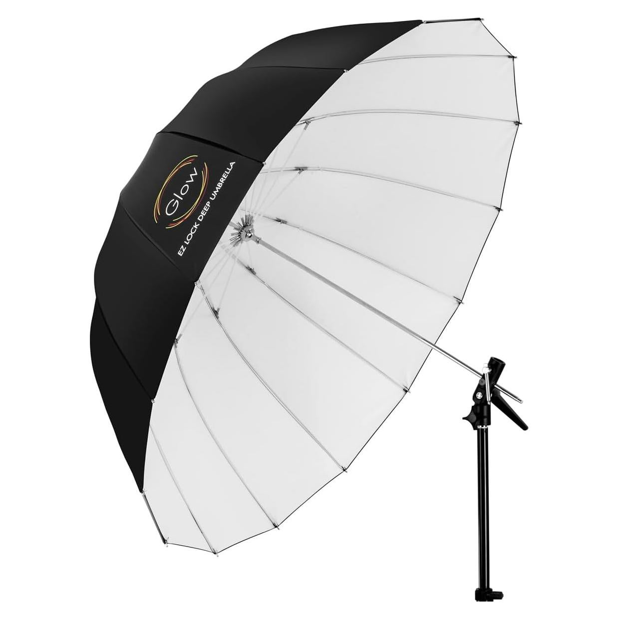 Paraguas de Fibra de Vidrio Glow Easy Lock 129.5 cm Blanco