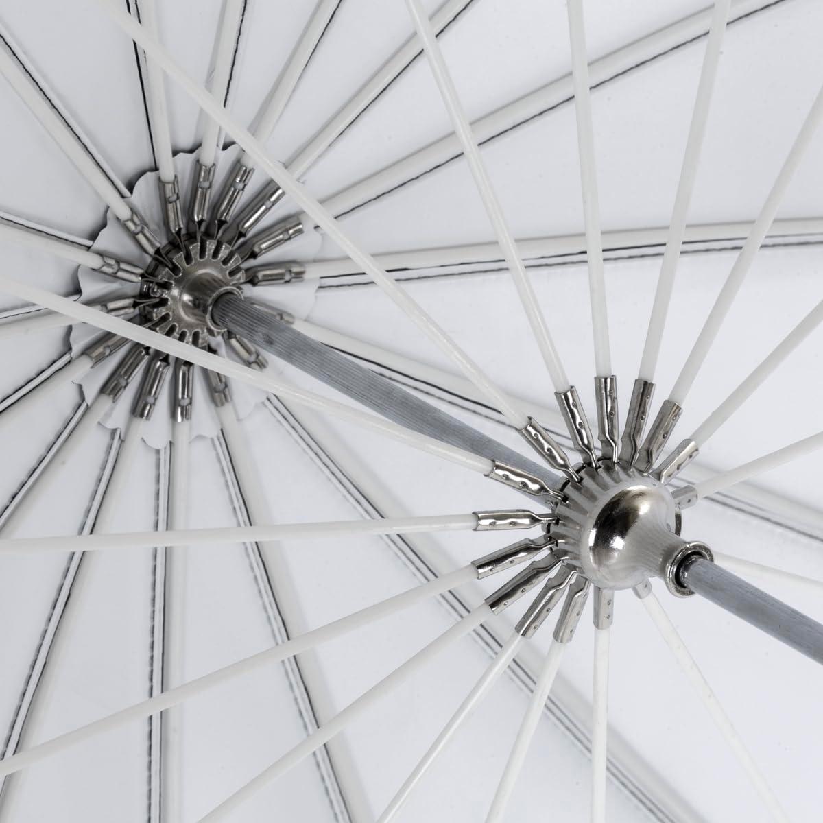 Paraguas de Fibra de Vidrio Glow Easy Lock 129.5 cm Blanco