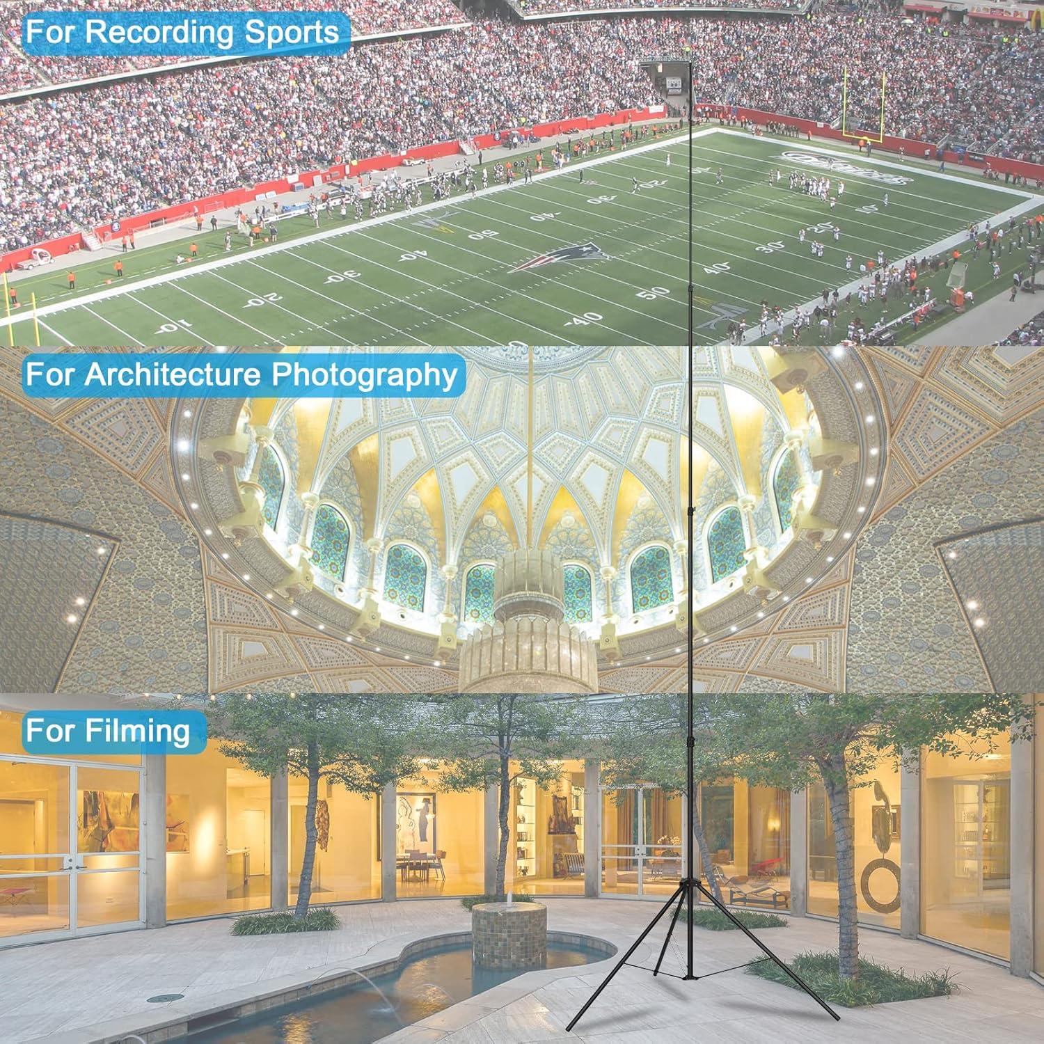 Soporte de Luz Gltire 20 pies Ajustable con Amortiguación de Aire