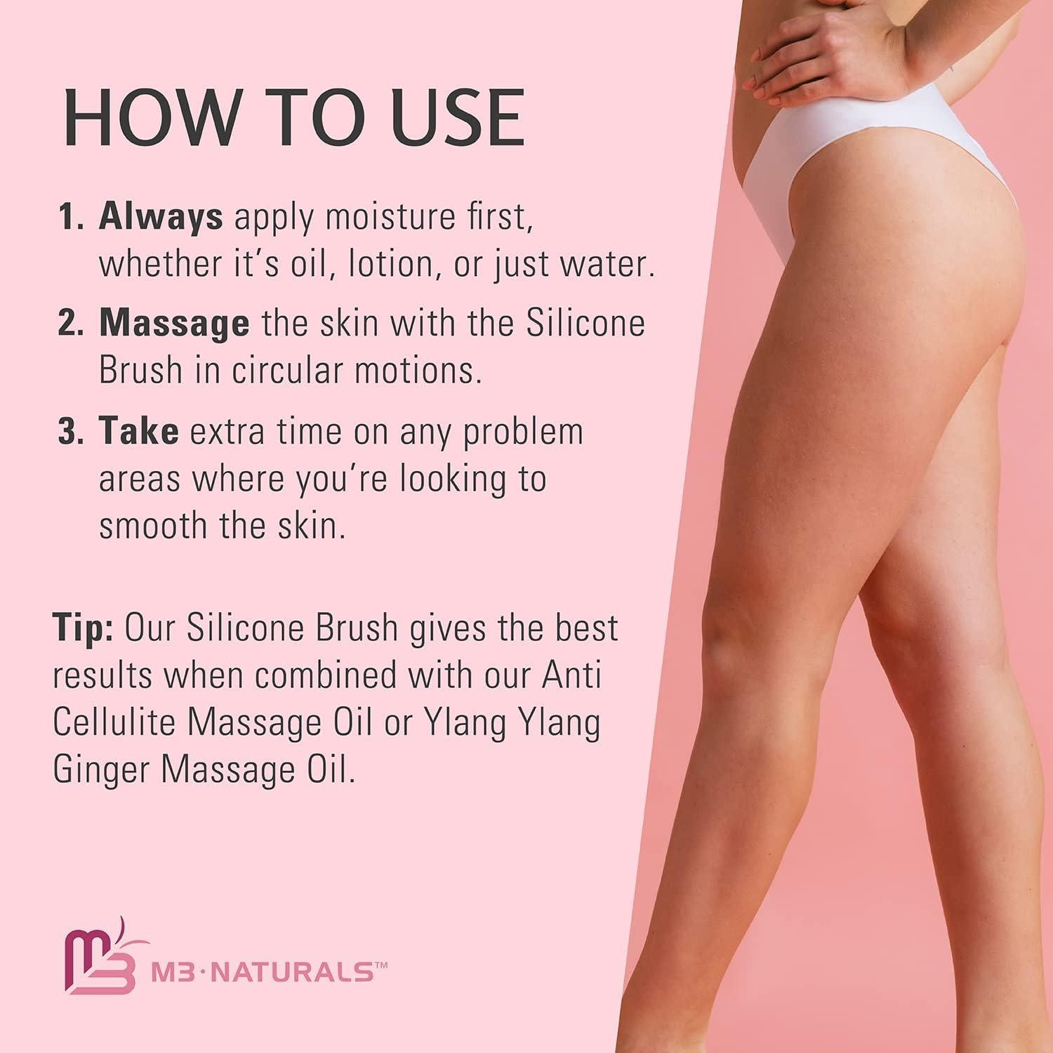 Cepillo Masajeador de Silicona M3 Naturals Anticelulitis